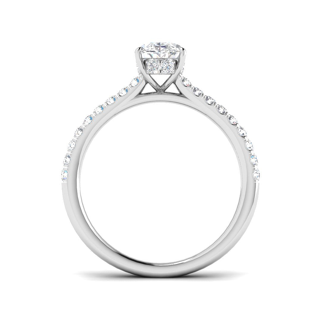 Platinum 1.32ct D VS1 Laboratory Grown CVD Ring