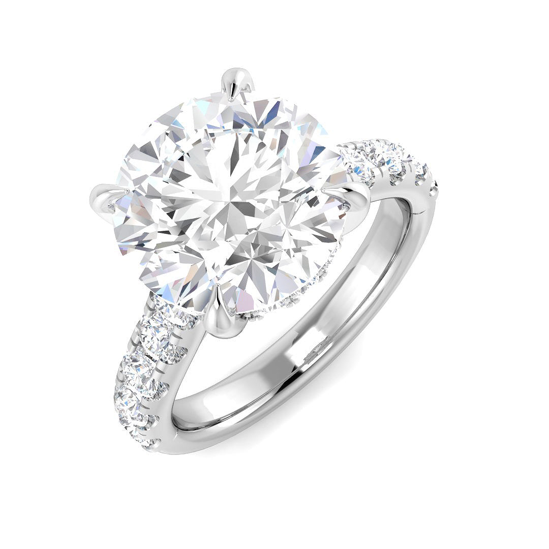 Platinum 5.96ct E VS1 Laboratory Grown CVD Ring
