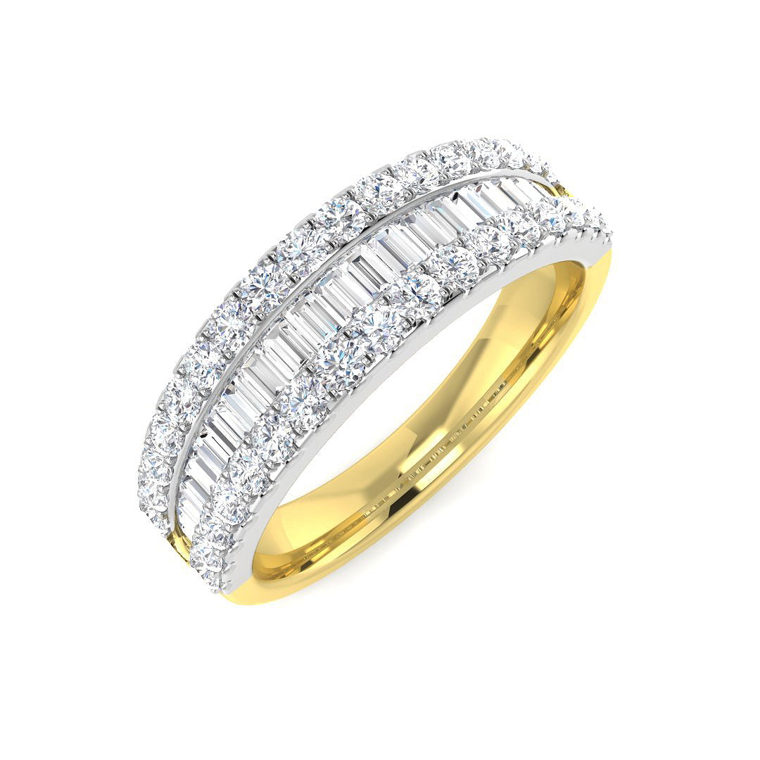 18ct Two-Tone Gold 0.91ct G SI2 Diamond Ring