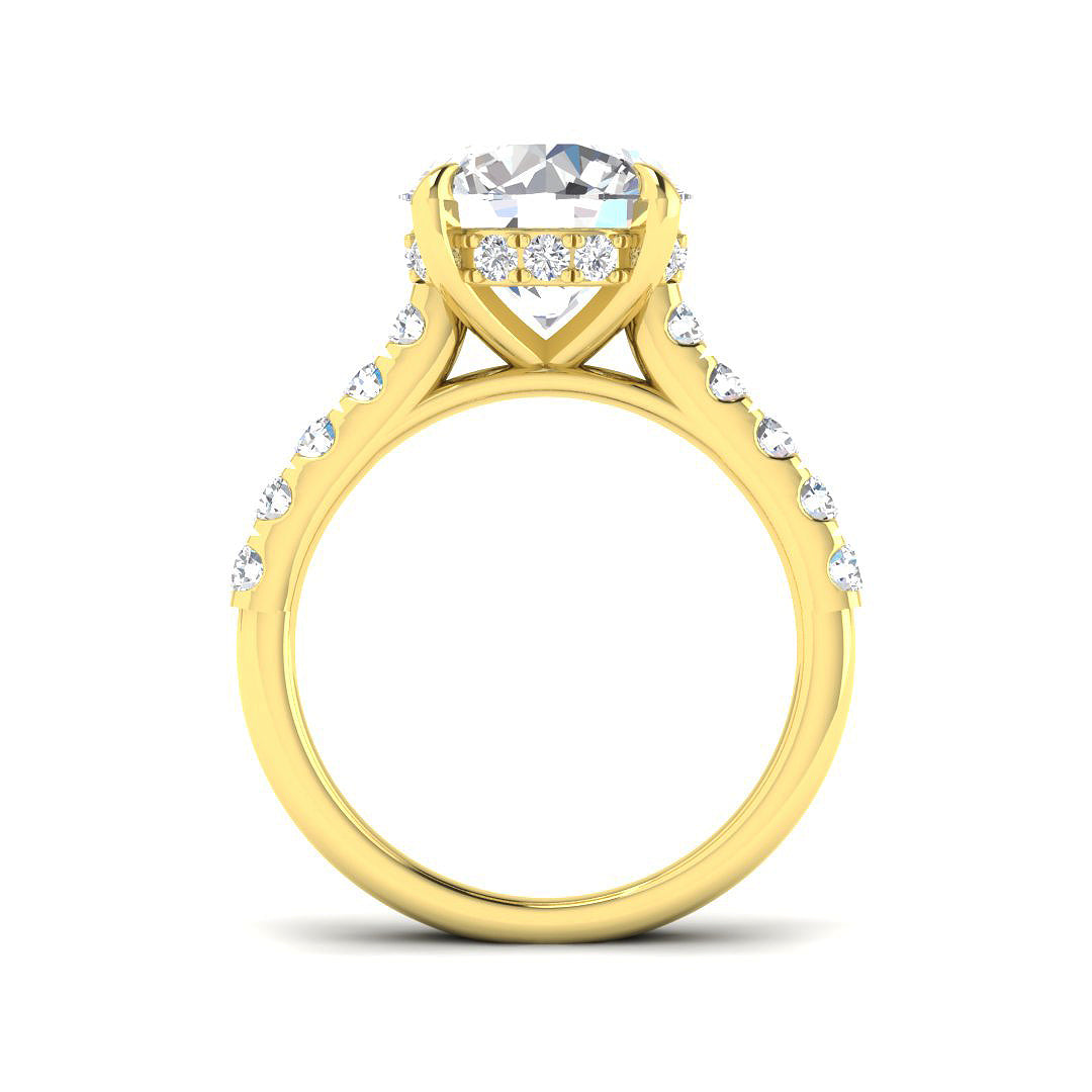 9ct Yellow Gold 4.74ct E VS2 Laboratory Grown CVD Ring