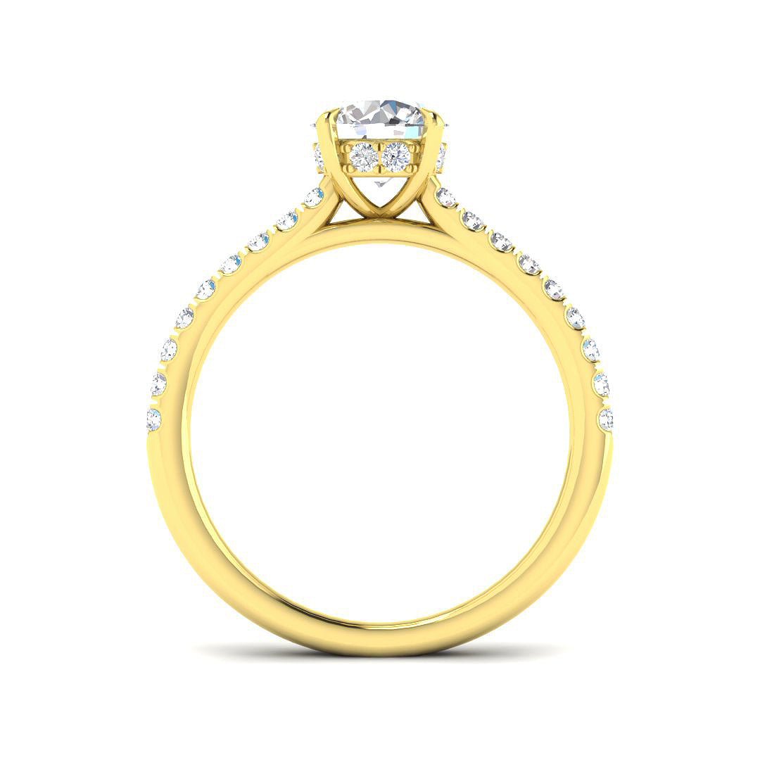 9ct Yellow Gold 1.35ct D VS2 Laboratory Grown CVD Ring
