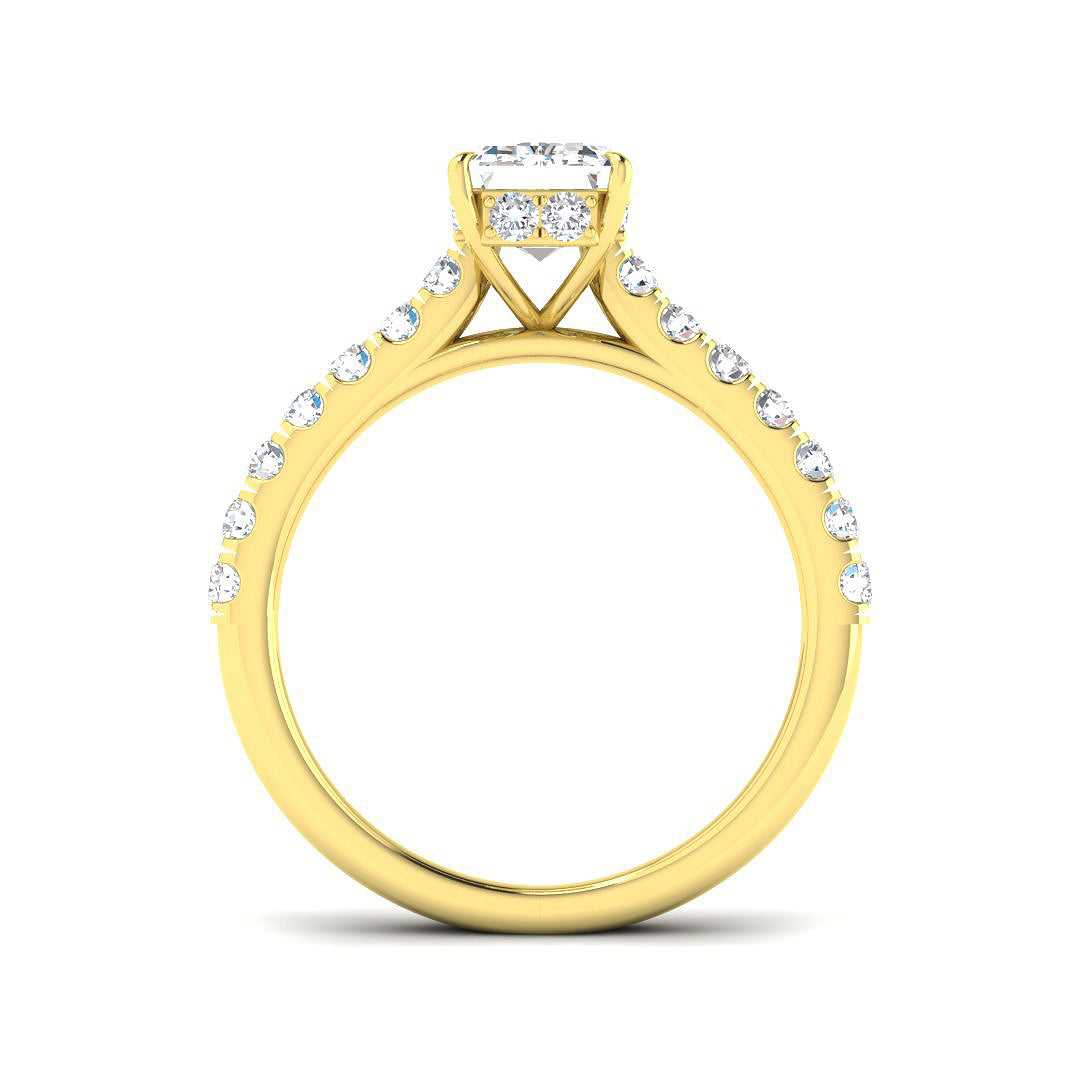 9ct Yellow Gold 2.69ct D VS2 Laboratory Grown CVD Ring