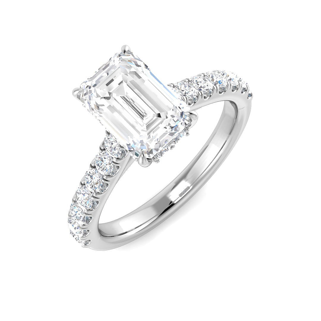 9ct White Gold 2.68ct E VS1 Laboratory Grown CVD Ring