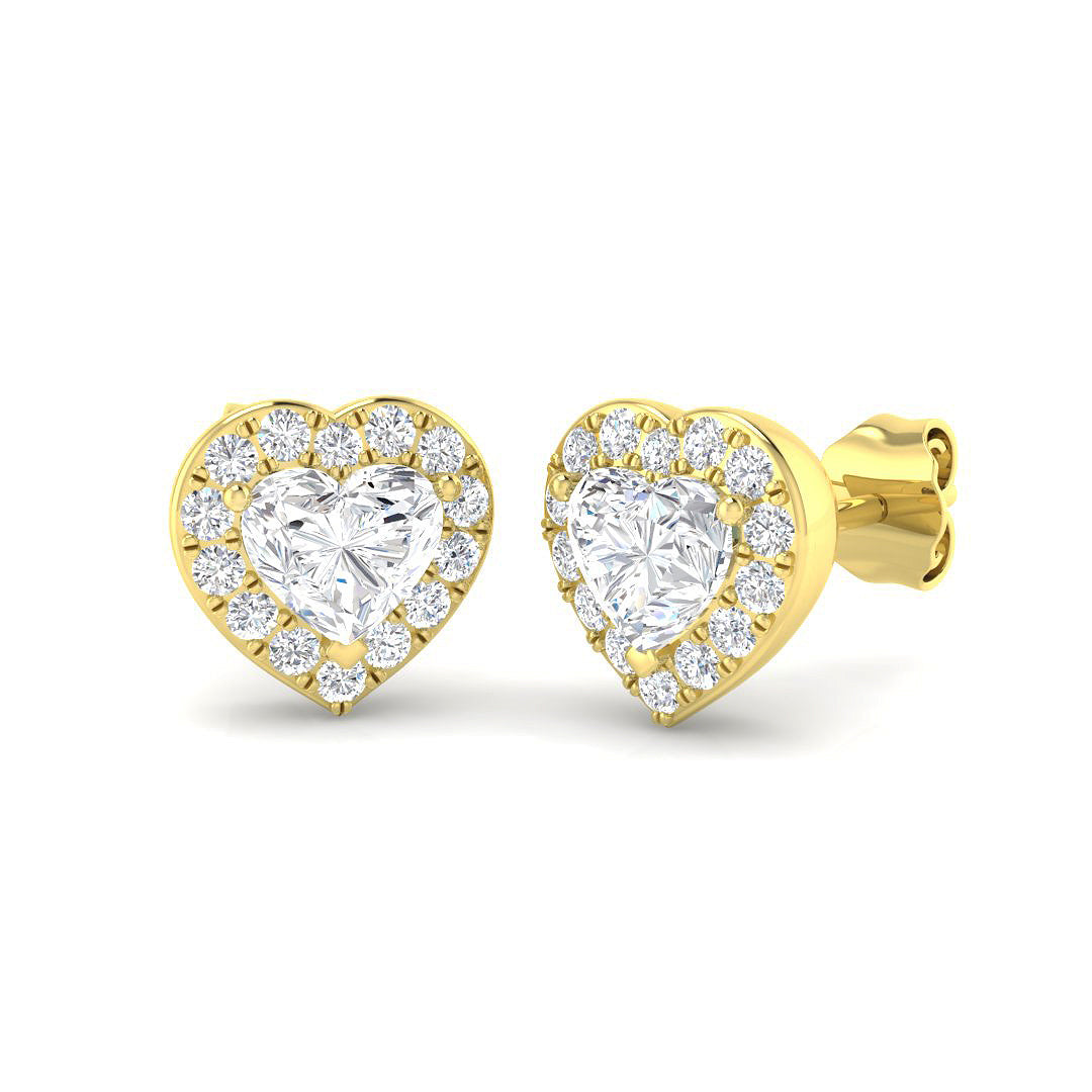 9ct Yellow Gold 1.34ct Laboratory Grown CVD Earrings