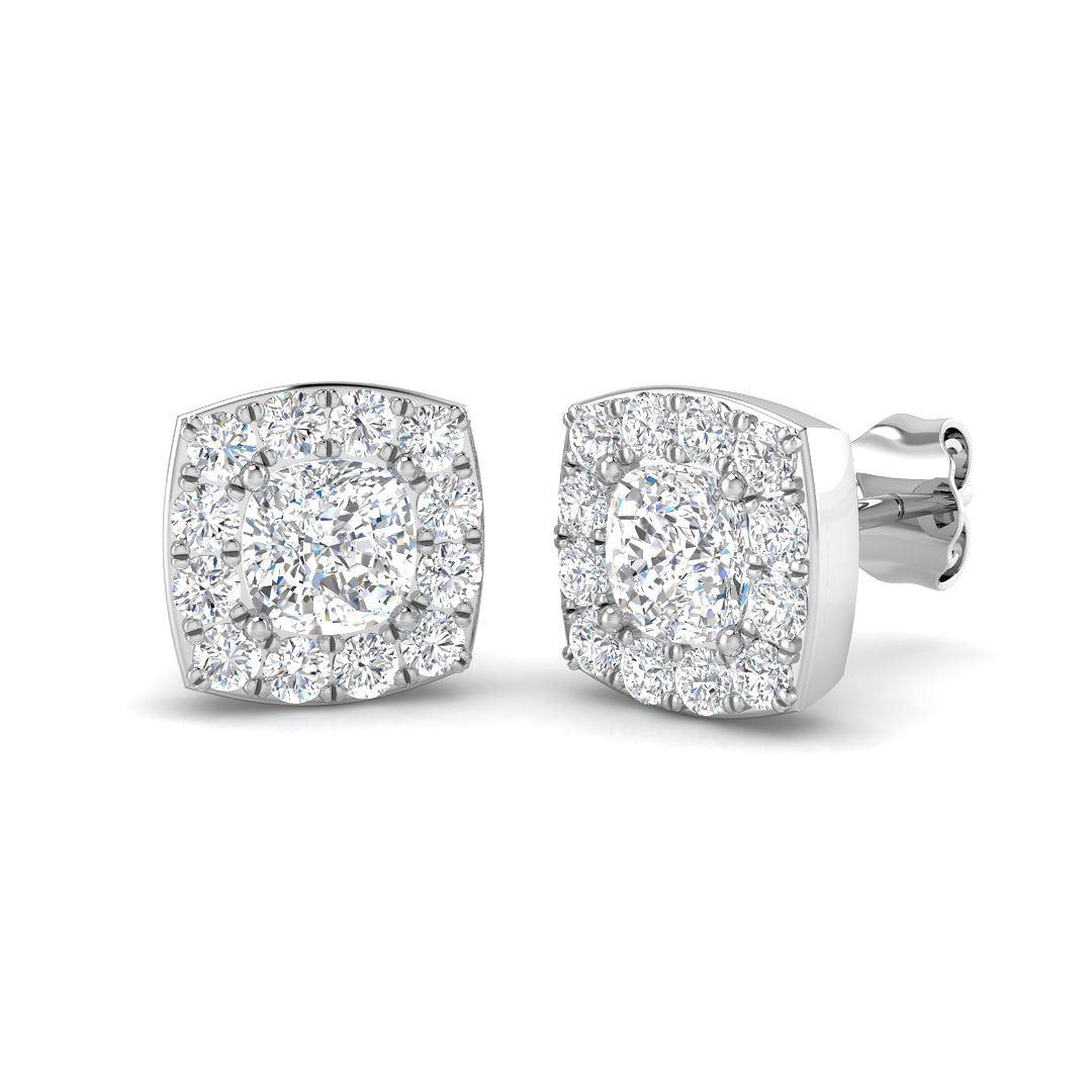 9ct White Gold 1.64ct Laboratory Grown CVD Earrings