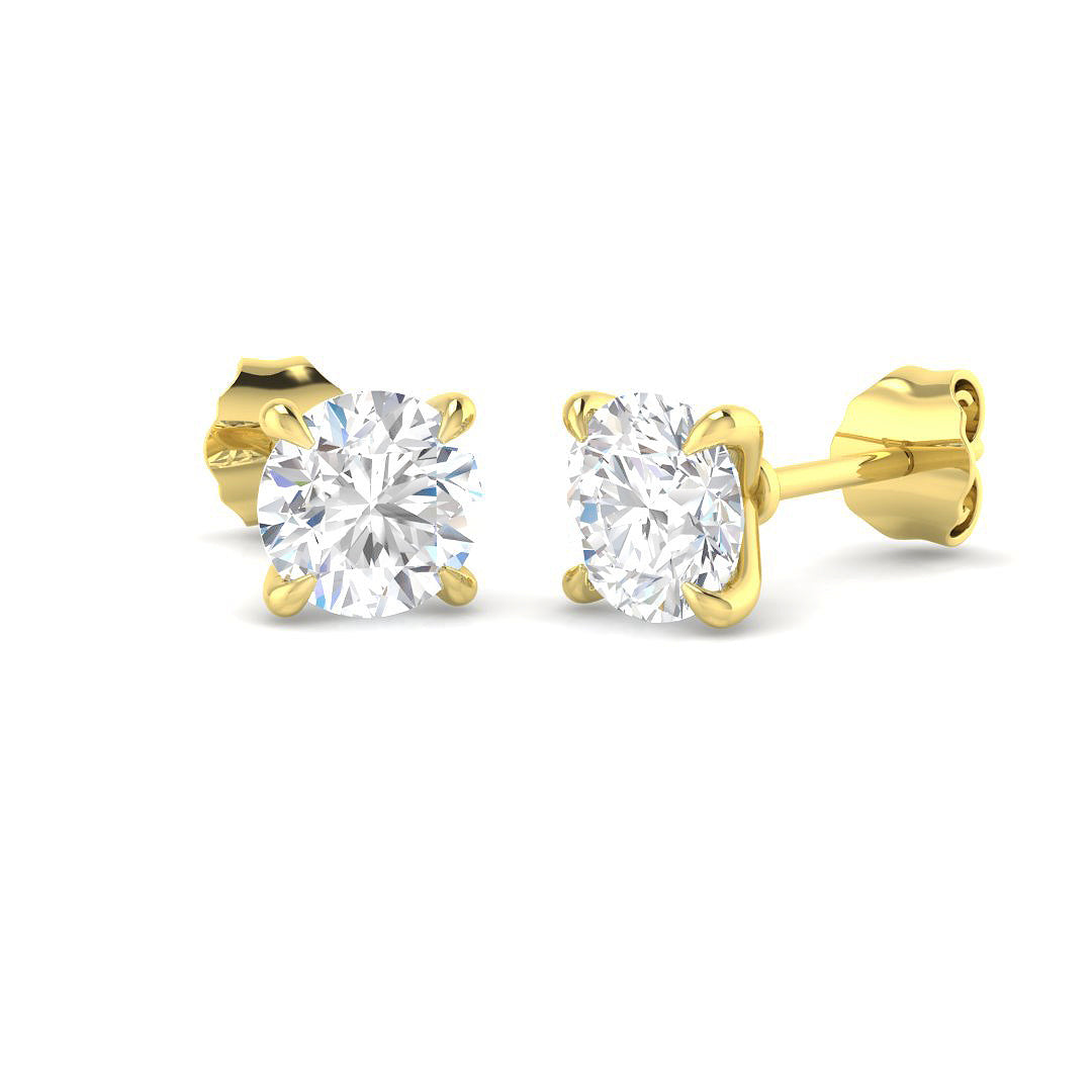 9ct Yellow Gold 1.45ct Laboratory Grown CVD Earrings