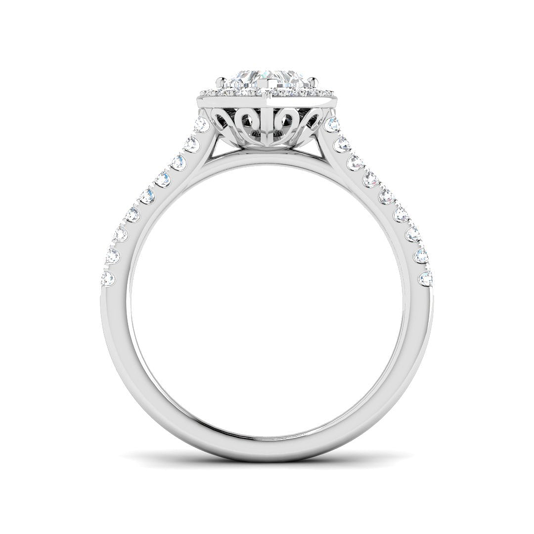 9ct White Gold 0.87ct Laboratory Grown CVD Ring