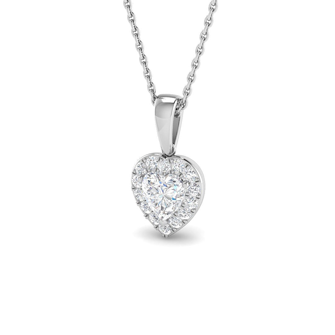 9ct White Gold 0.70ct Laboratory Grown CVD Pendant