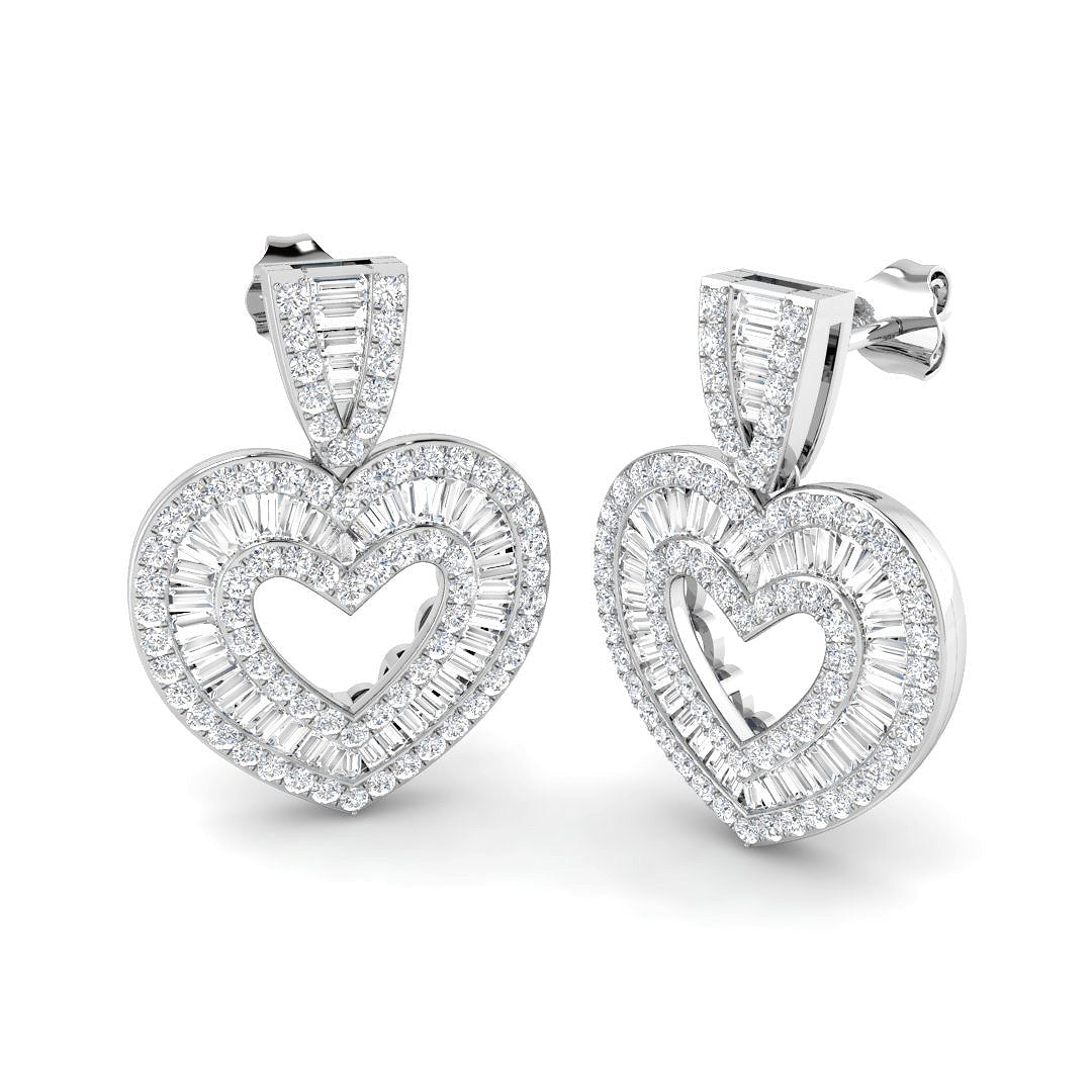 9ct White Gold 2.52ct G SI2 Diamond Earrings