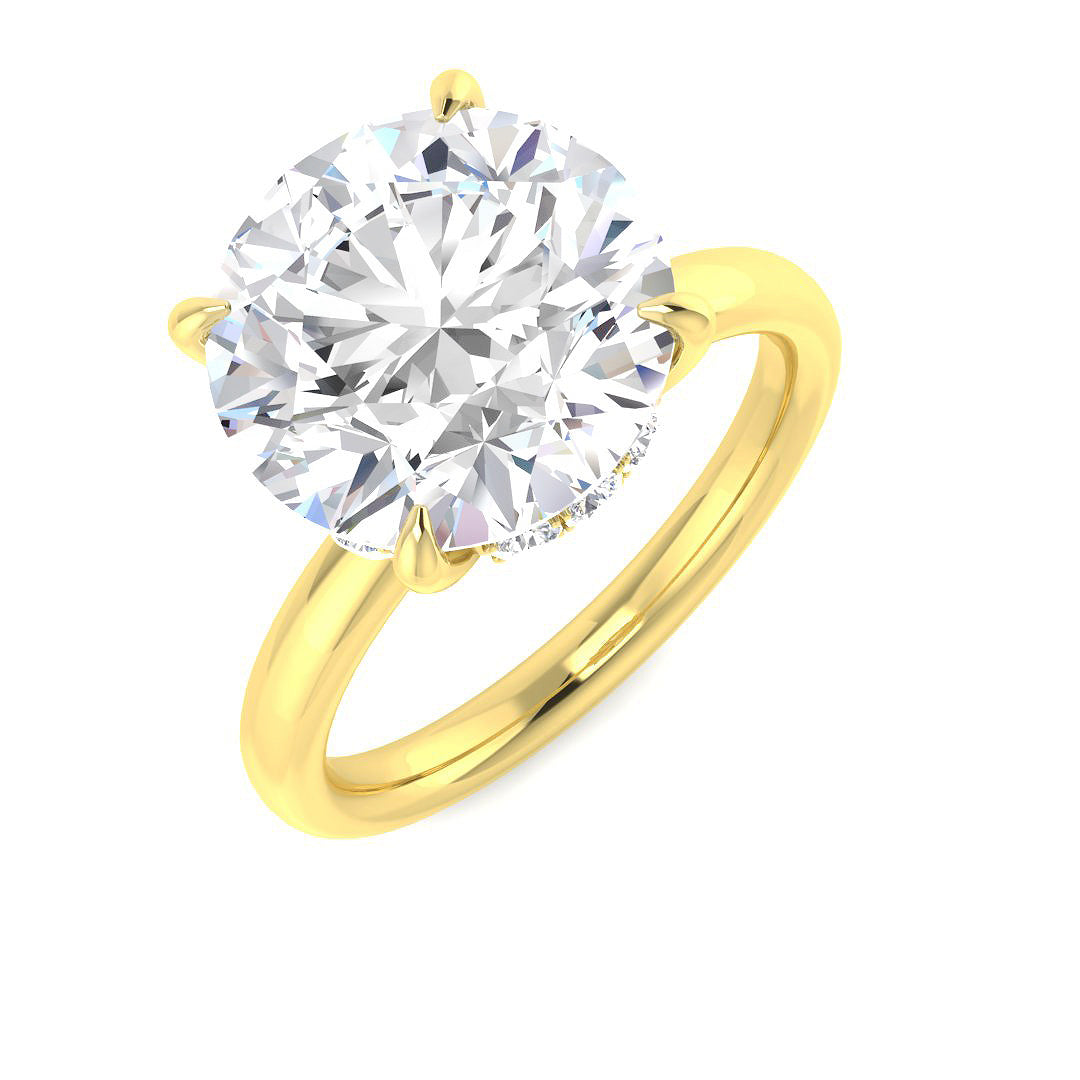 9ct Yellow Gold 5.22ct E VS1 Laboratory Grown CVD Ring