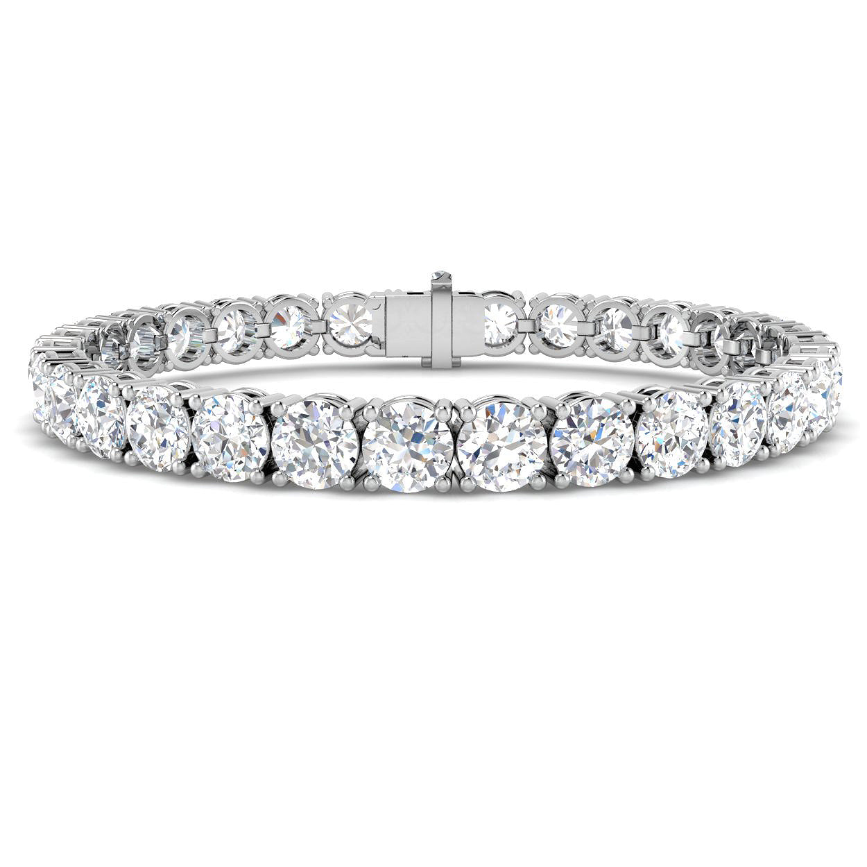9ct White Gold 21.42ct Laboratory Grown CVD Bracelet