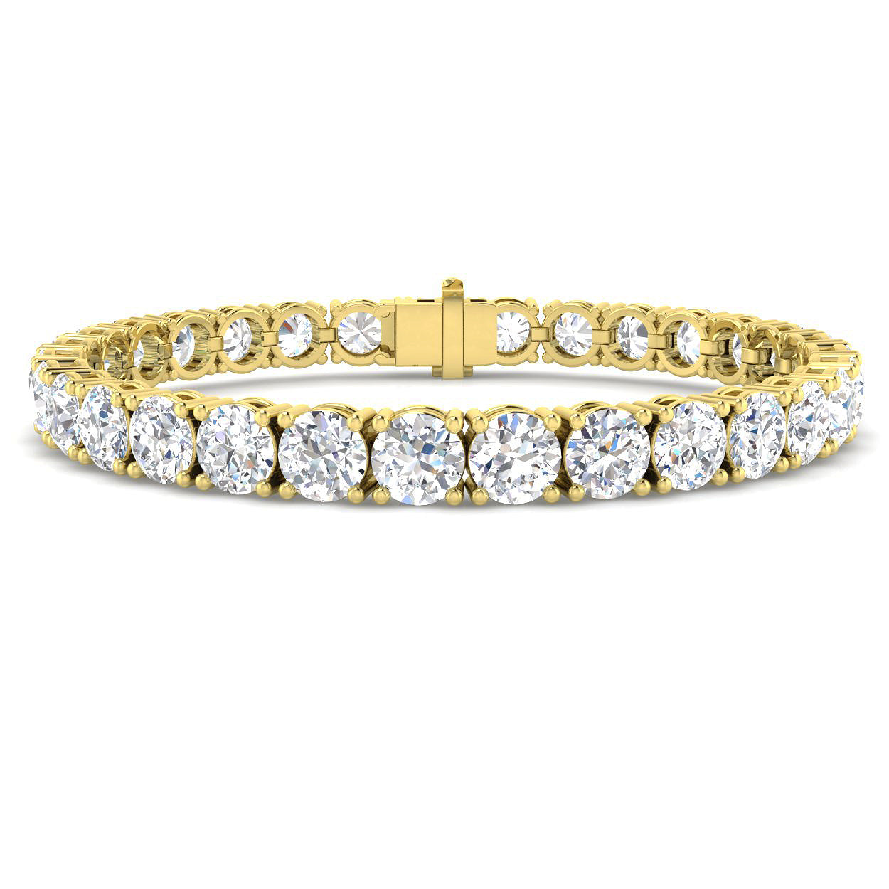 9ct Yellow Gold 21.42ct Laboratory Grown CVD Bracelet