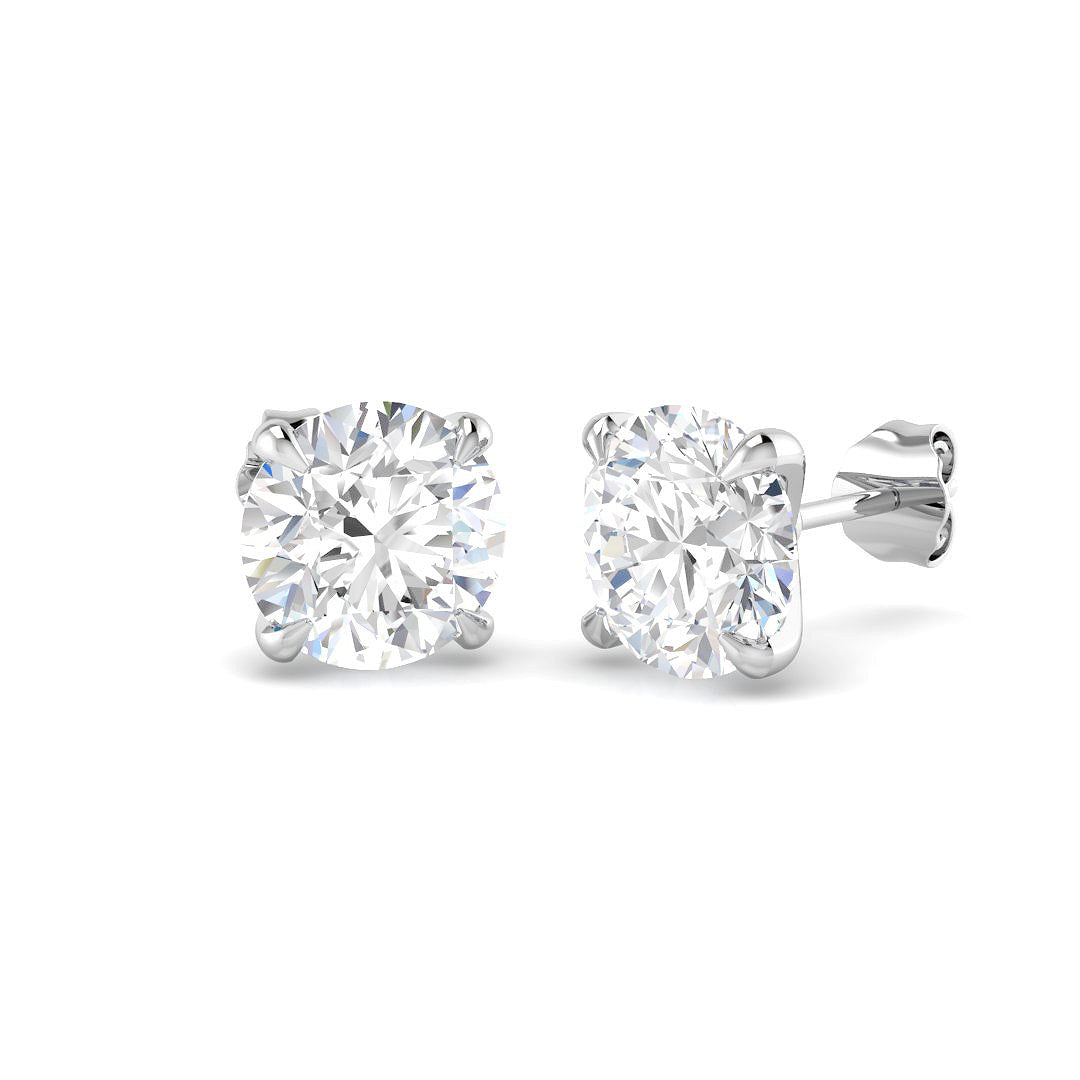 9ct White Gold 5.02ct E VS2 Laboratory Grown CVD Earrings