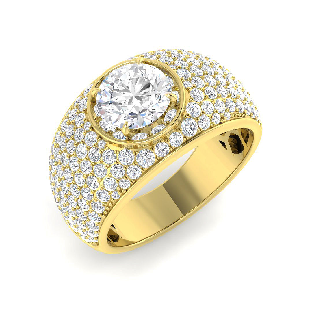 9ct Yellow Gold 2.56ct Laboratory Grown CVD Ring