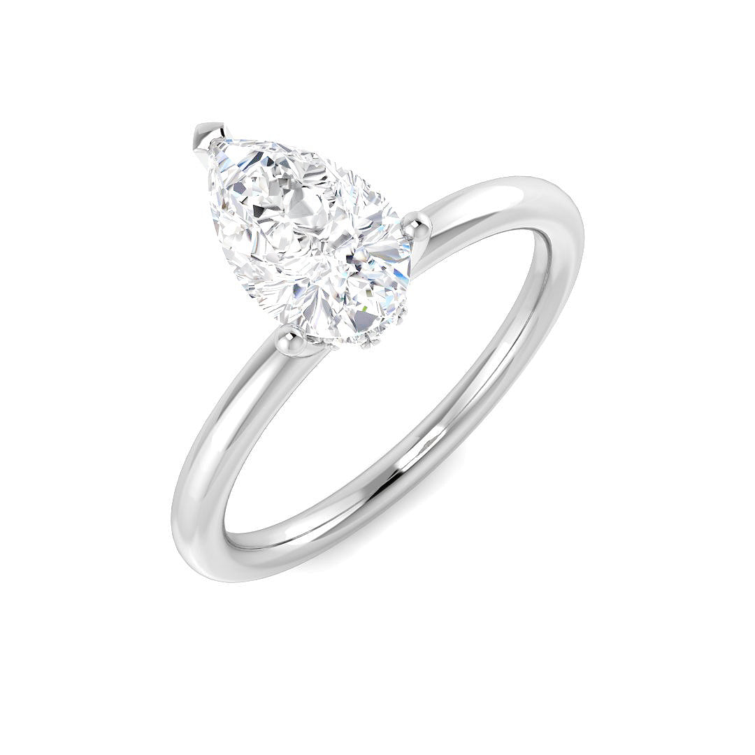 Platinum 1.12ct E VS2 Laboratory Grown CVD Ring