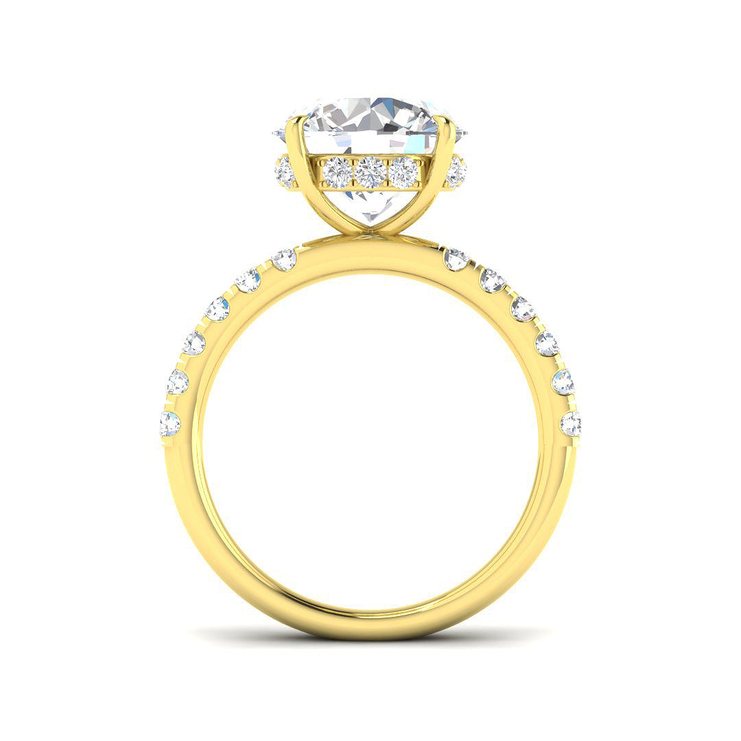 18ct Yellow Gold 4.57ct E VS1 Laboratory Grown CVD Ring