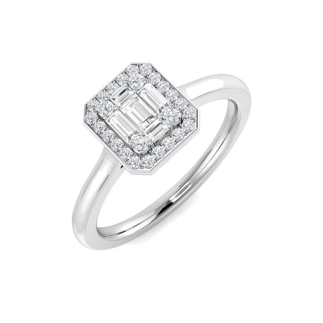 9ct White Gold 0.30ct G SI2 Diamond Ring