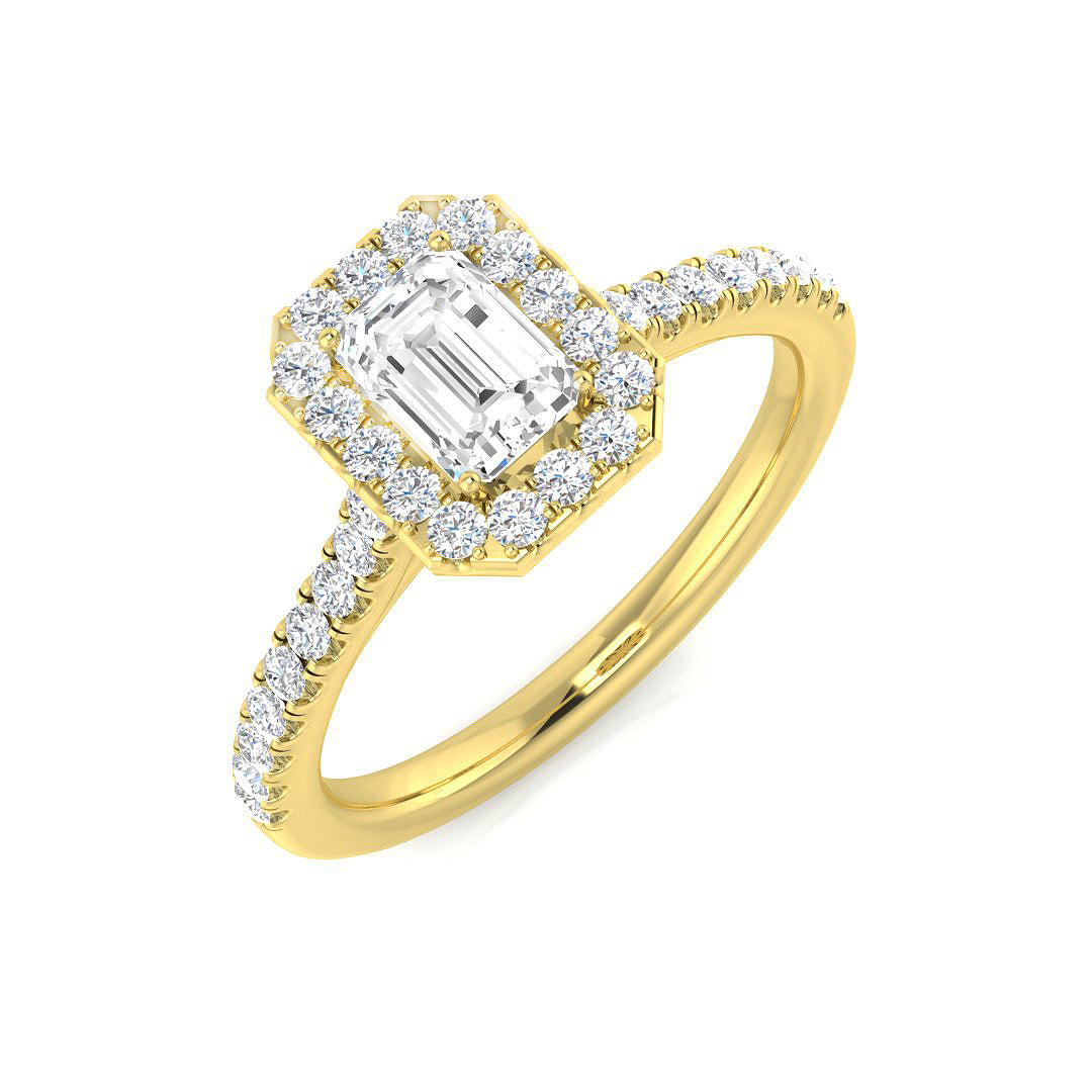 9ct Yellow Gold 0.84ct Laboratory Grown CVD Ring