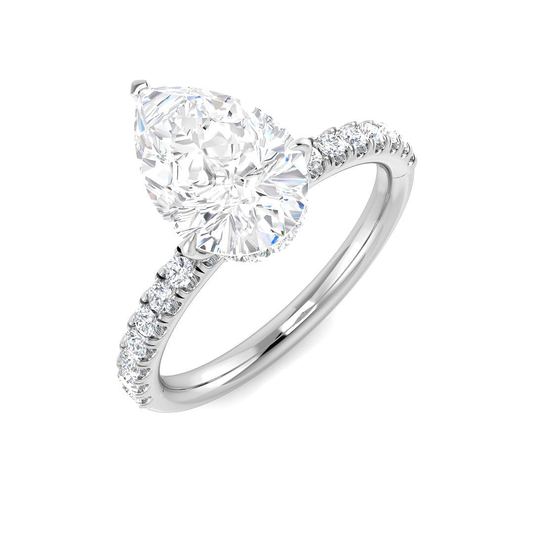 9ct White Gold 2.42ct E VS2 Laboratory Grown CVD Ring