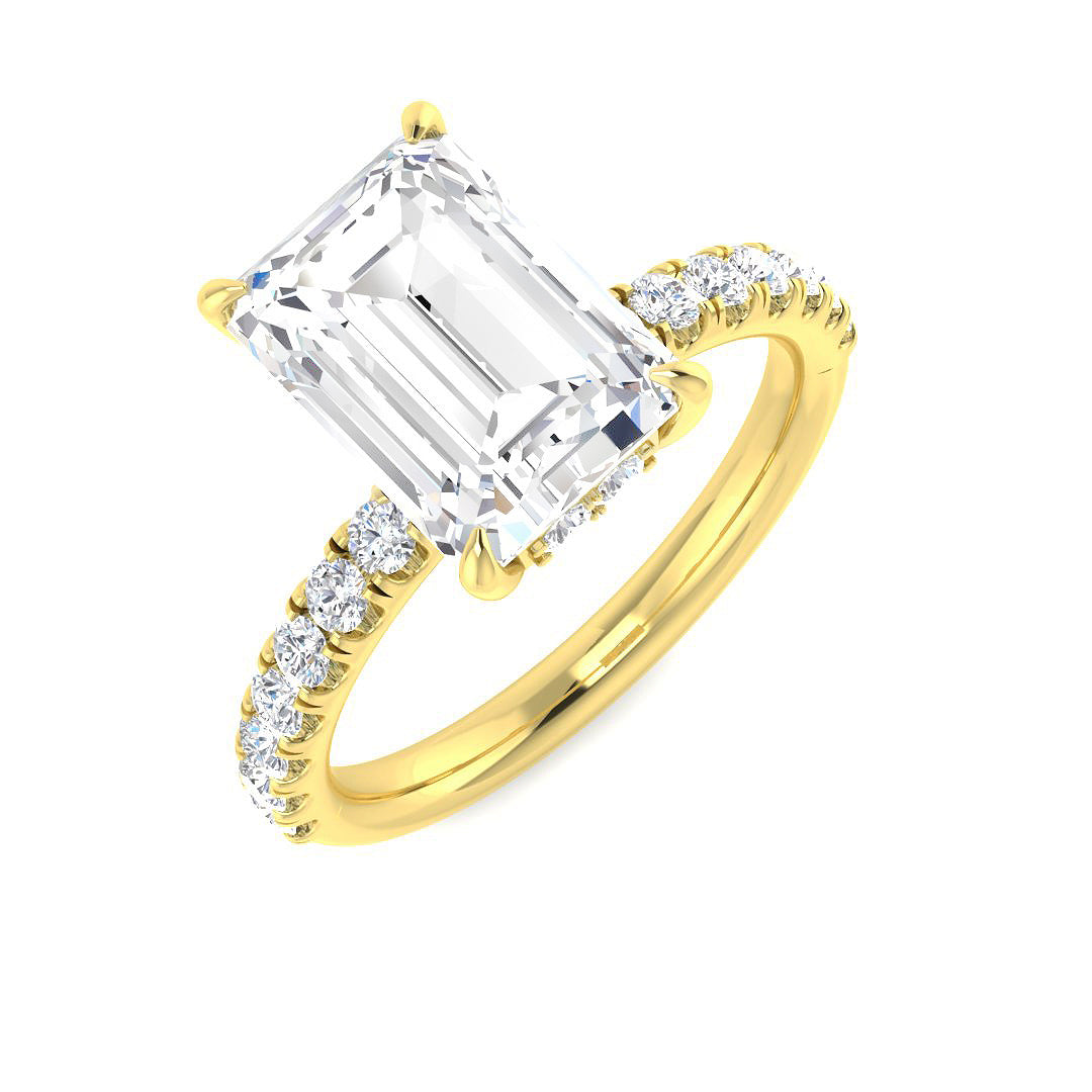 9ct Yellow Gold 3.50ct E VS2 Laboratory Grown CVD Ring