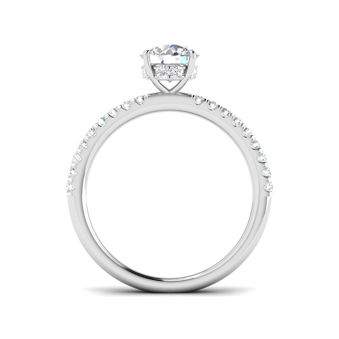 9ct White Gold 1.30ct E VVS2 Laboratory Grown CVD Ring