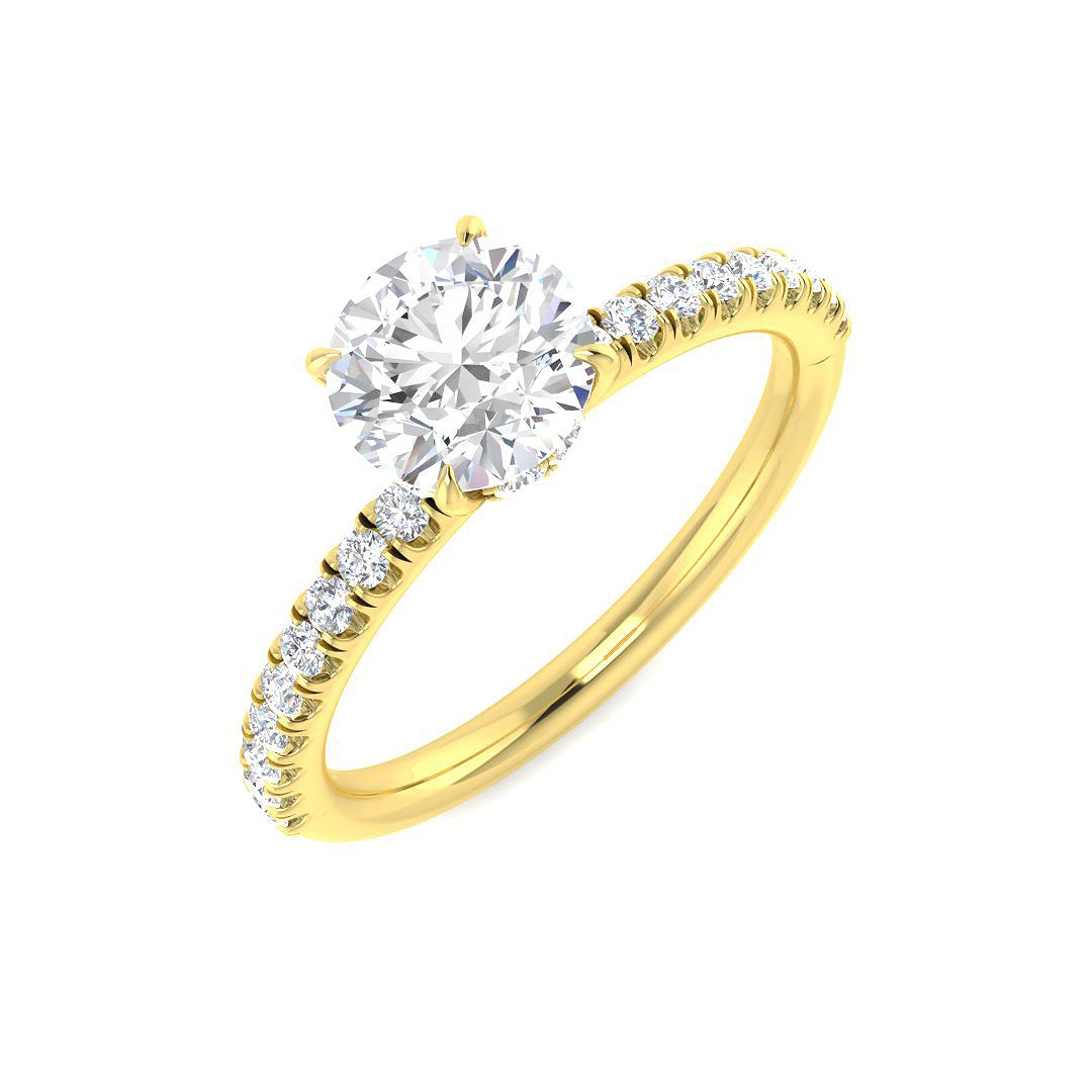 9ct Yellow Gold 1.33ct E VVS2 Laboratory Grown CVD Ring