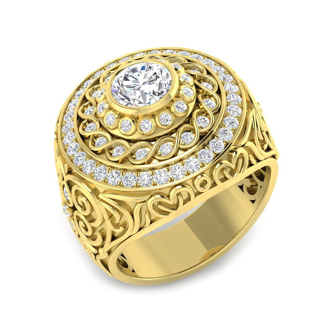 9ct Yellow Gold 1.81ct Laboratory Grown CVD Ring
