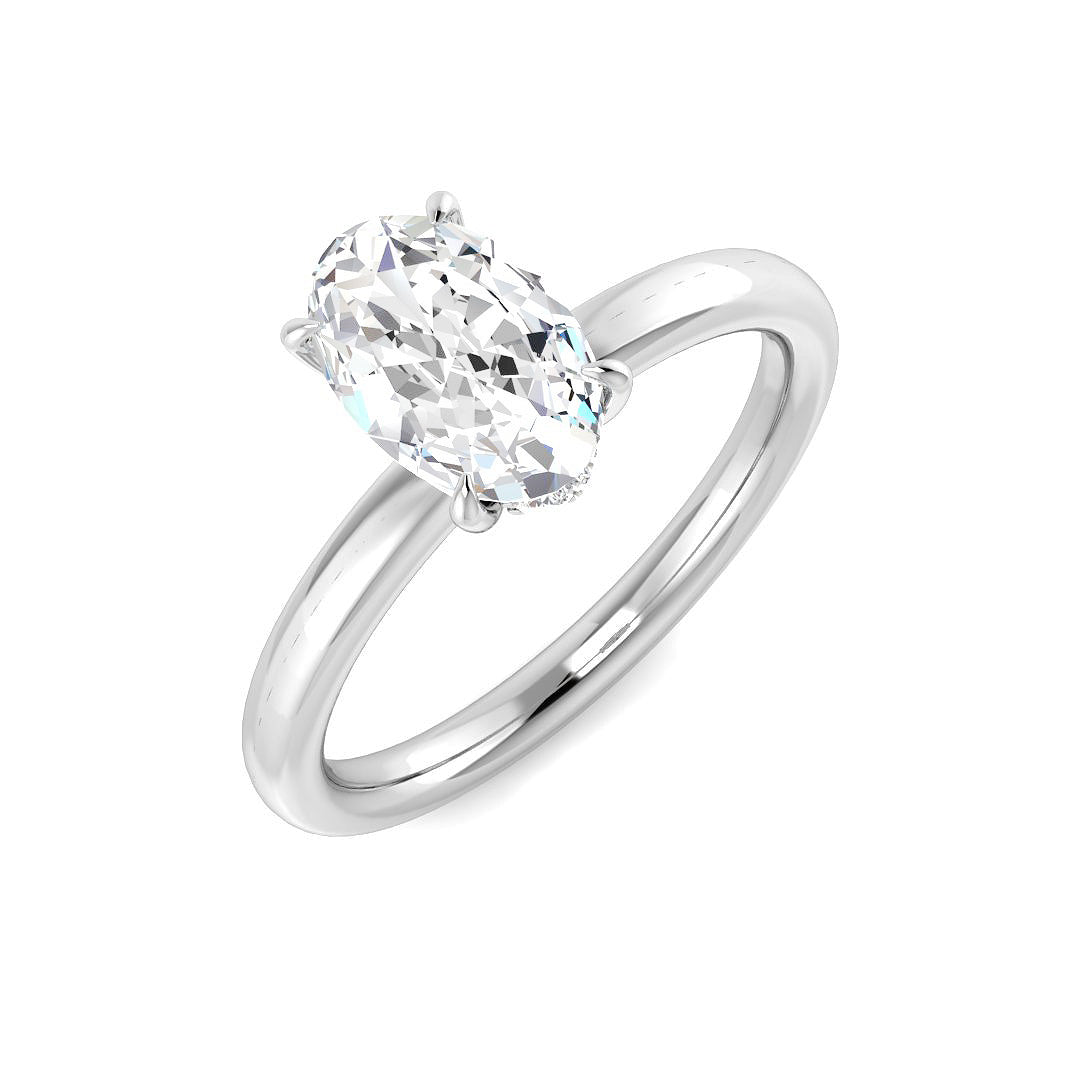 Platinum 1.11ct H SI2 Diamond Ring