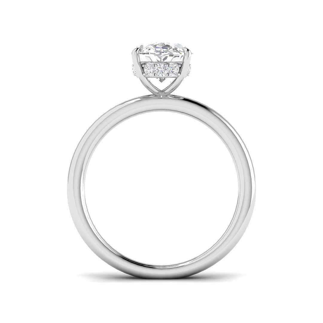 Platinum 2.17ct E VS2 Laboratory Grown CVD Ring
