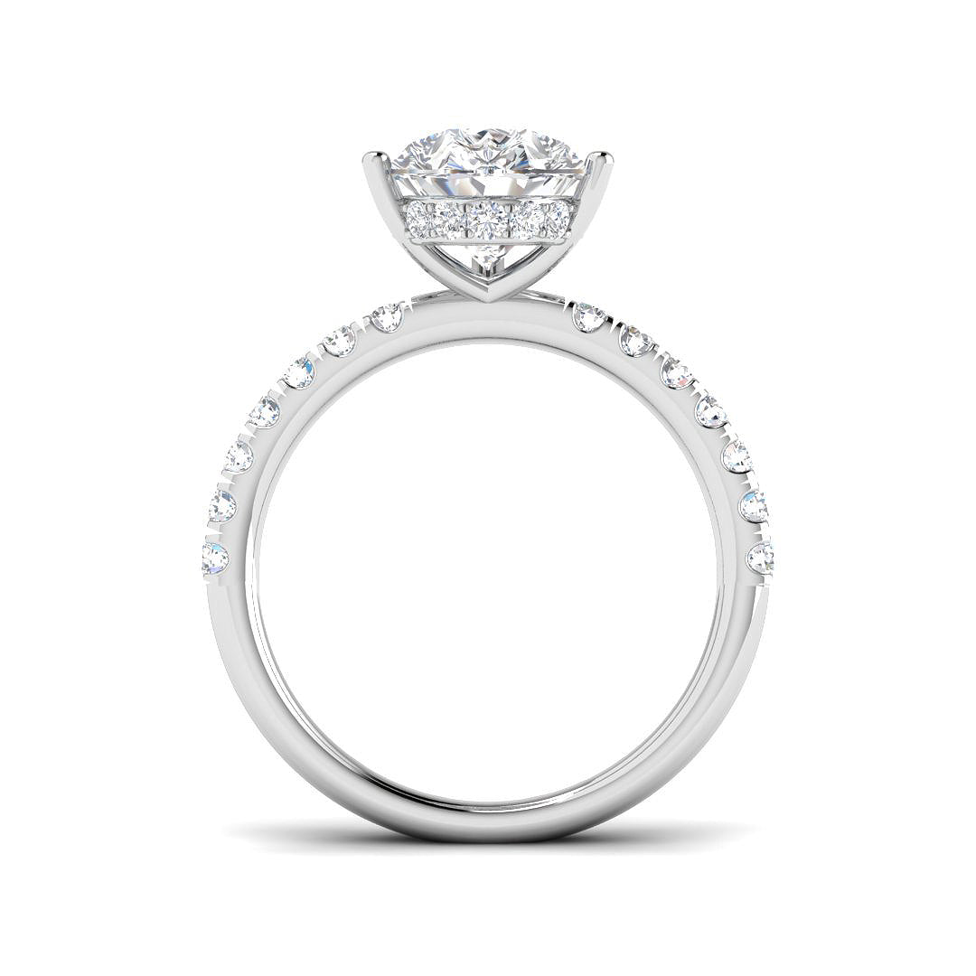 Platinum 3.51ct E VS2 Laboratory Grown CVD Ring