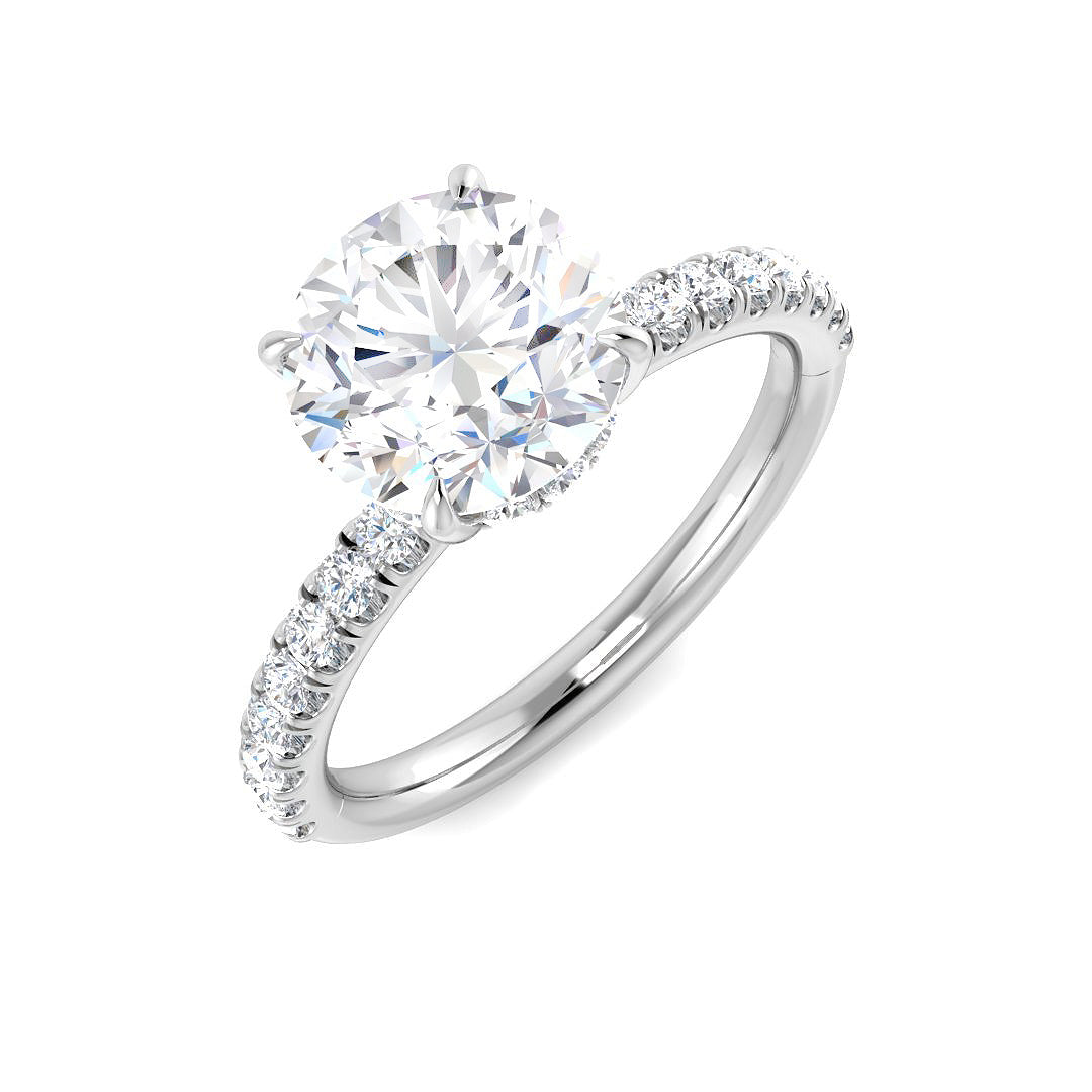 Platinum 2.44ct E VS2 Laboratory Grown CVD Ring