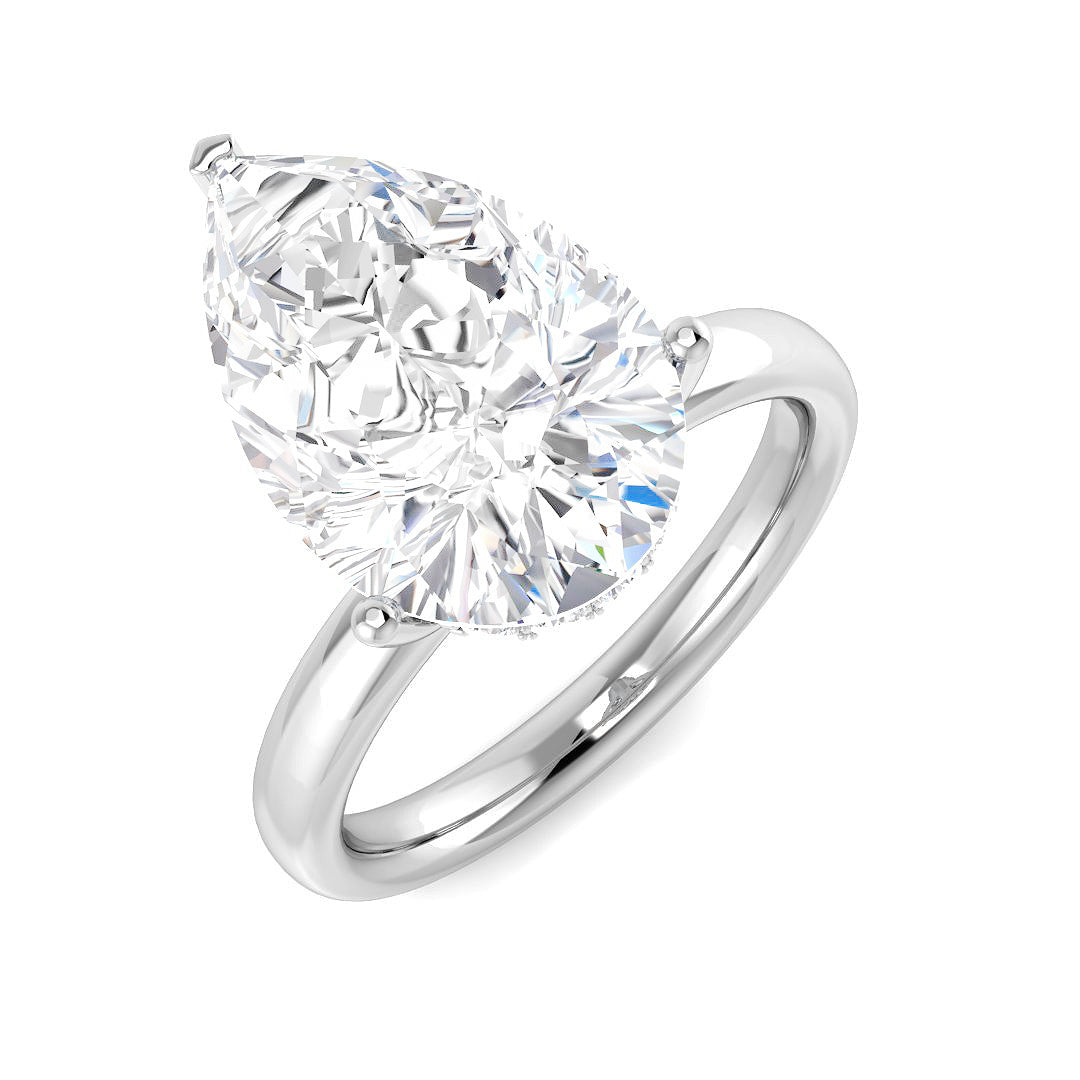 9ct White Gold 5.27ct E VS2 Laboratory Grown CVD Ring