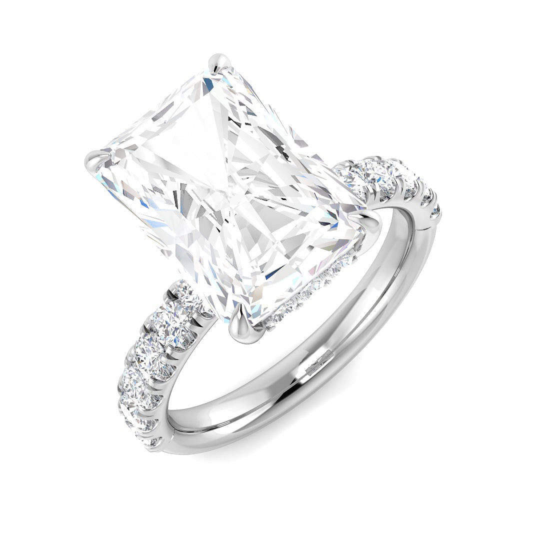 9ct White Gold 5.78ct E VS1 Laboratory Grown CVD Ring