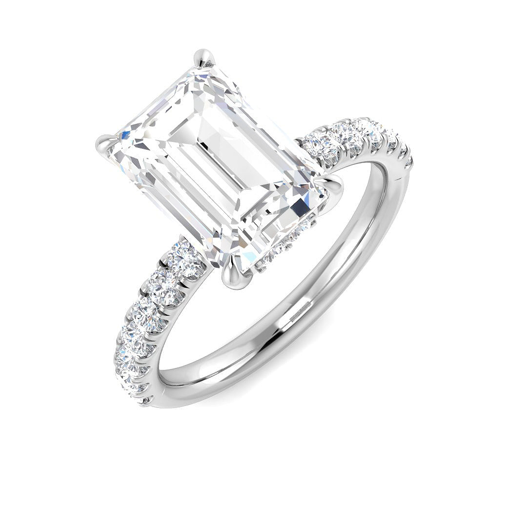 9ct White Gold 3.49ct E VS2 Laboratory Grown CVD Ring