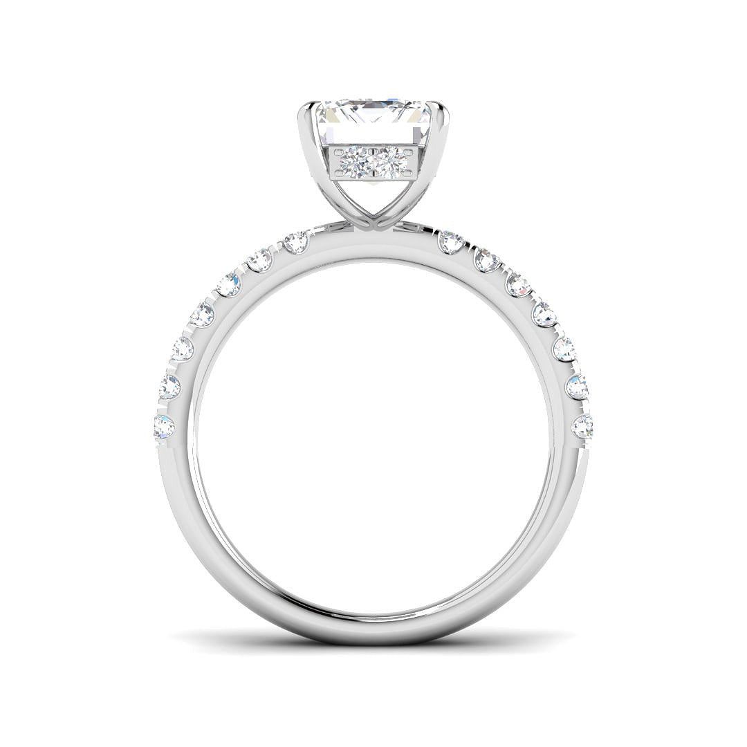 9ct White Gold 3.49ct E VS2 Laboratory Grown CVD Ring