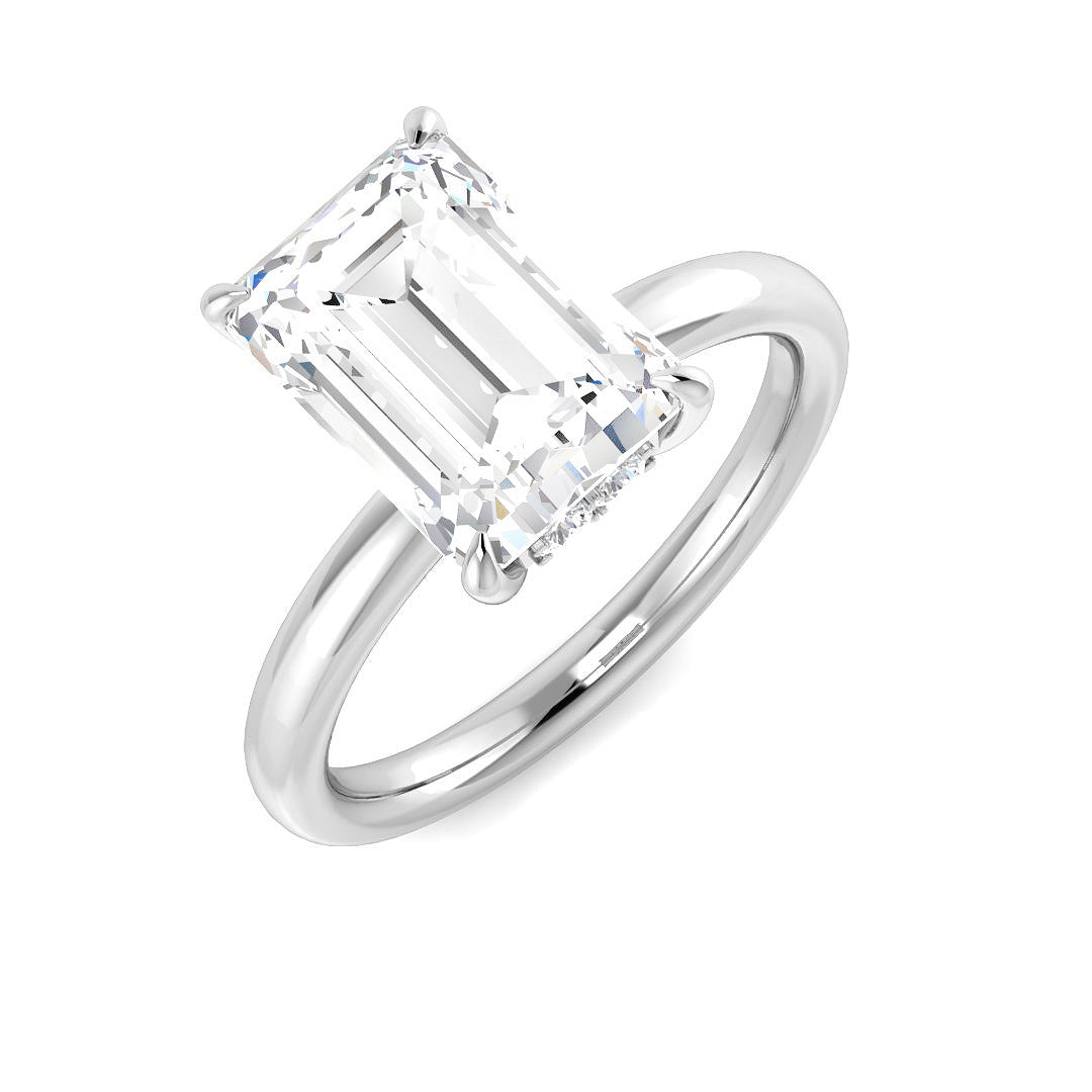 9ct White Gold 3.16ct D VS2 Laboratory Grown CVD Ring