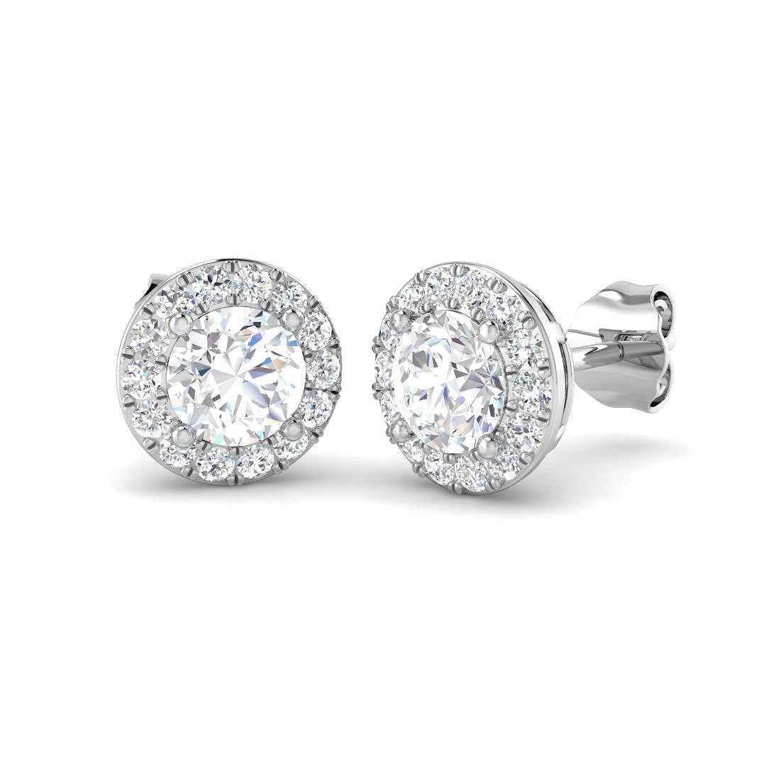 9ct White Gold 1.38ct Laboratory Grown CVD Earrings