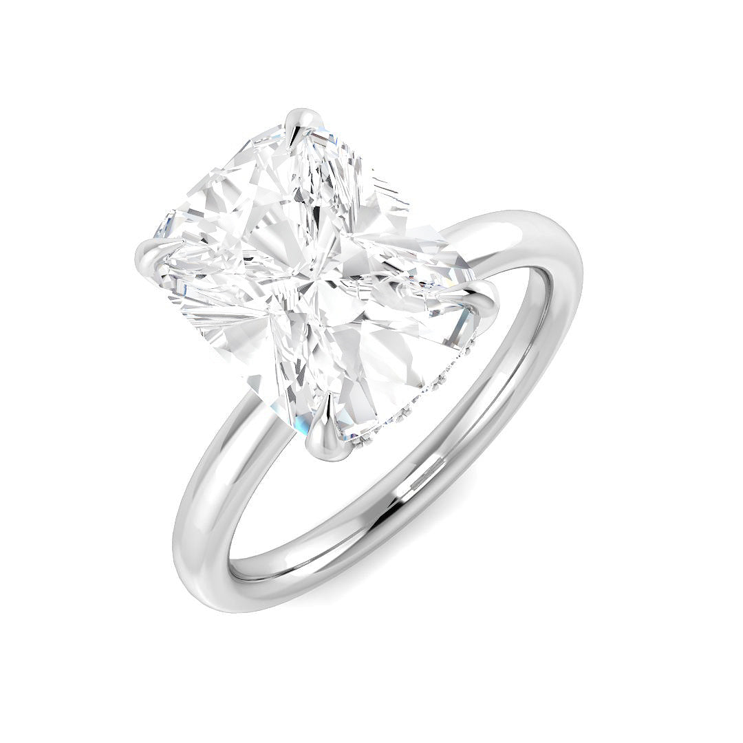 Platinum 4.21ct E VS1 Laboratory Grown CVD Ring