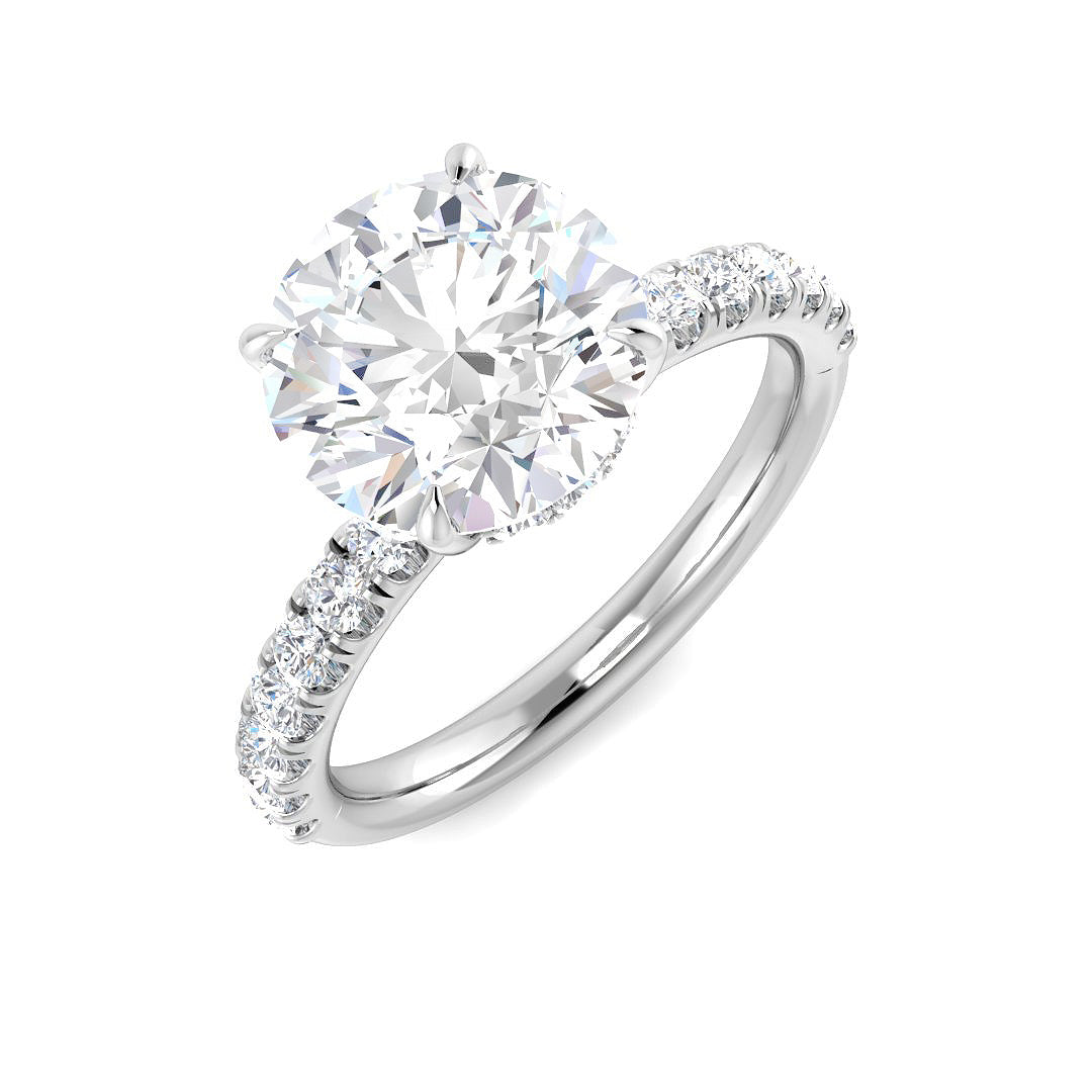 Platinum 3.47ct E VS2 Laboratory Grown CVD Ring