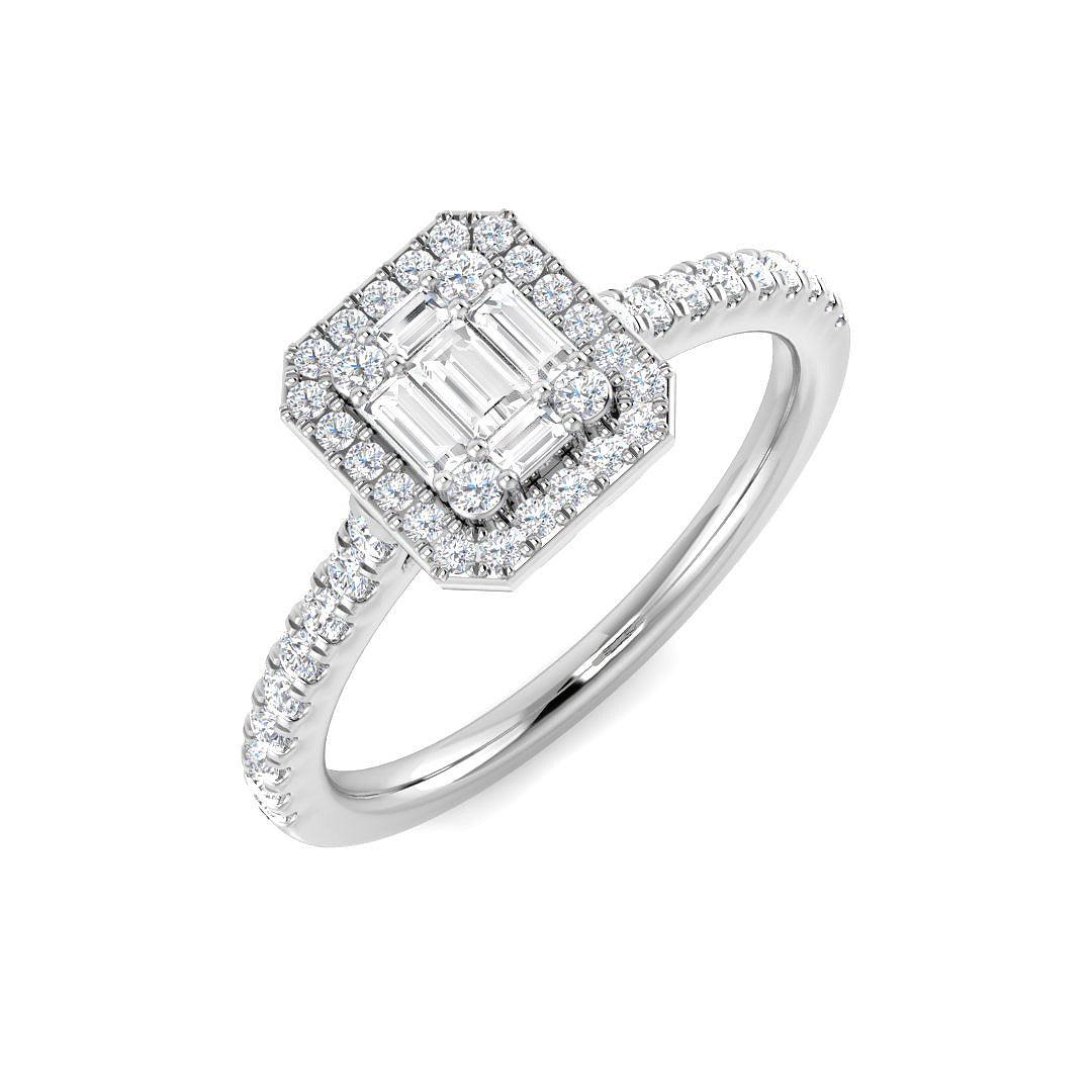 9ct White Gold 0.48ct G SI2 Diamond Ring
