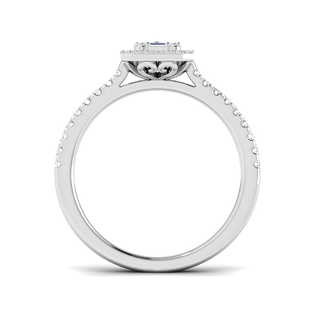 9ct White Gold 0.48ct G SI2 Diamond Ring