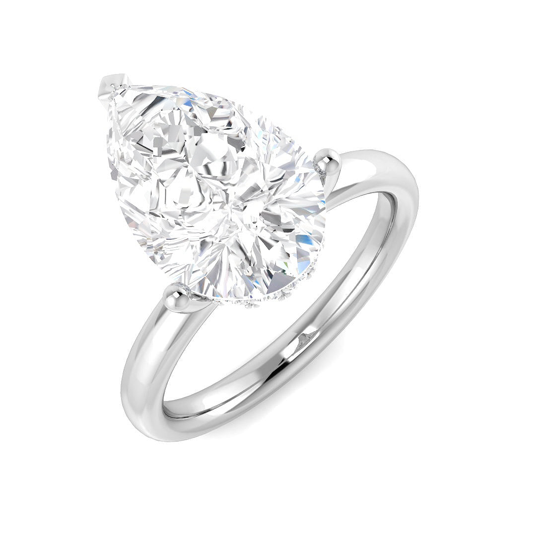 9ct White Gold 4.23ct E VS2 Laboratory Grown CVD Ring