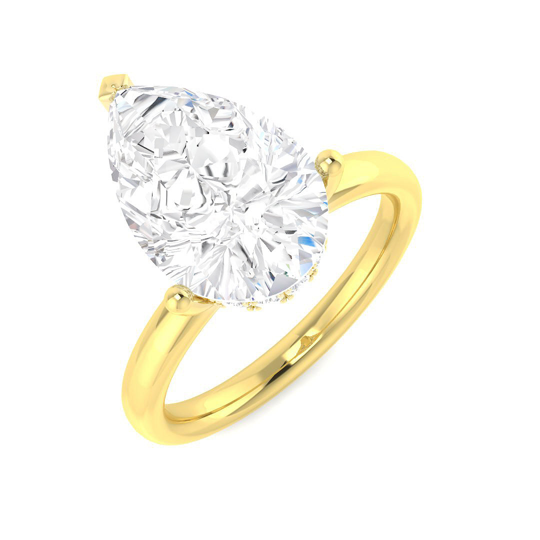 9ct Yellow Gold 4.23ct E VS2 Laboratory Grown CVD Ring