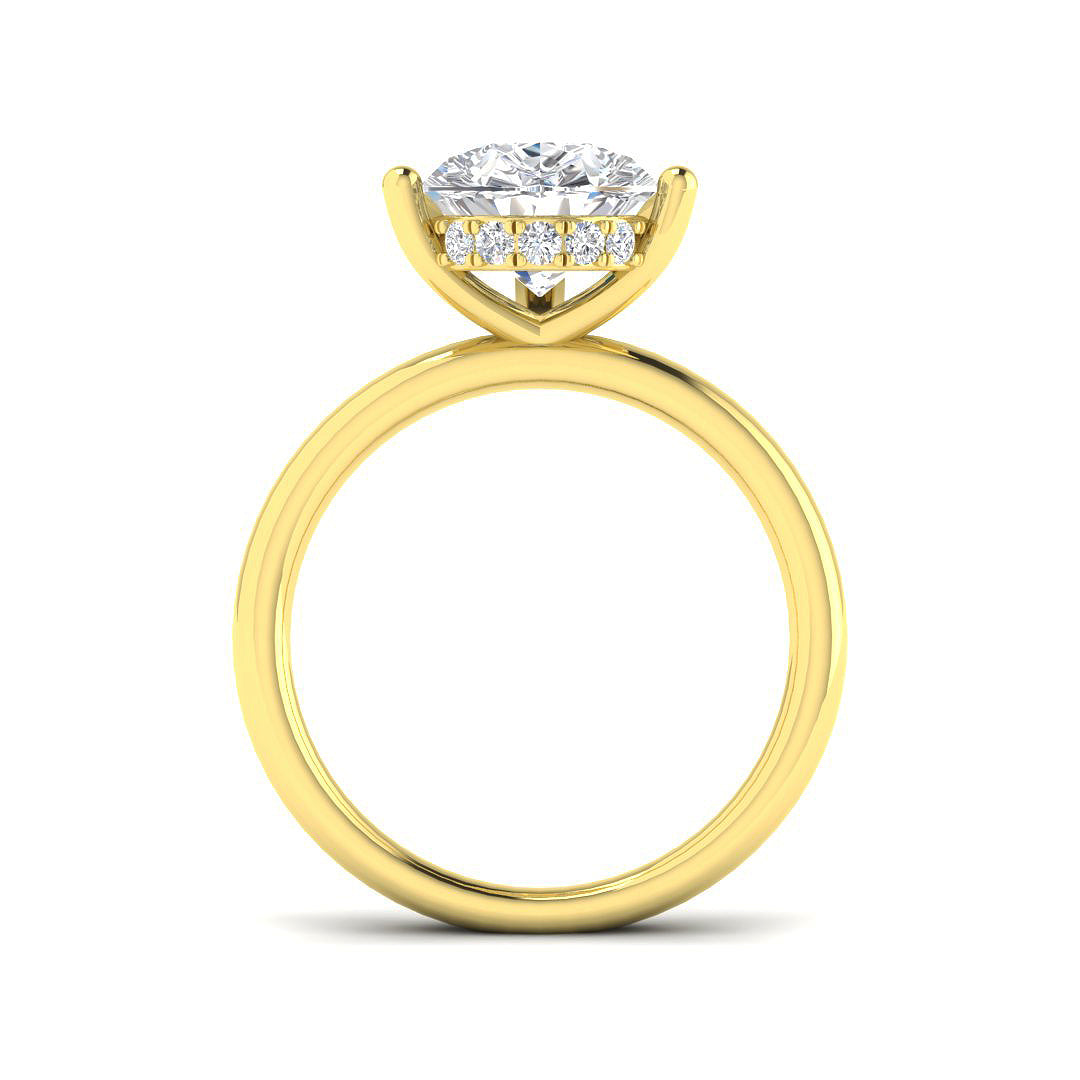 9ct Yellow Gold 4.23ct E VS2 Laboratory Grown CVD Ring