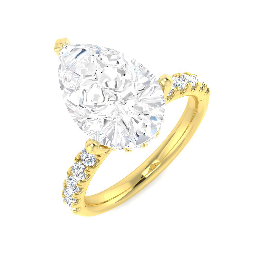 9ct Yellow Gold 4.60ct E VS2 Laboratory Grown CVD Ring