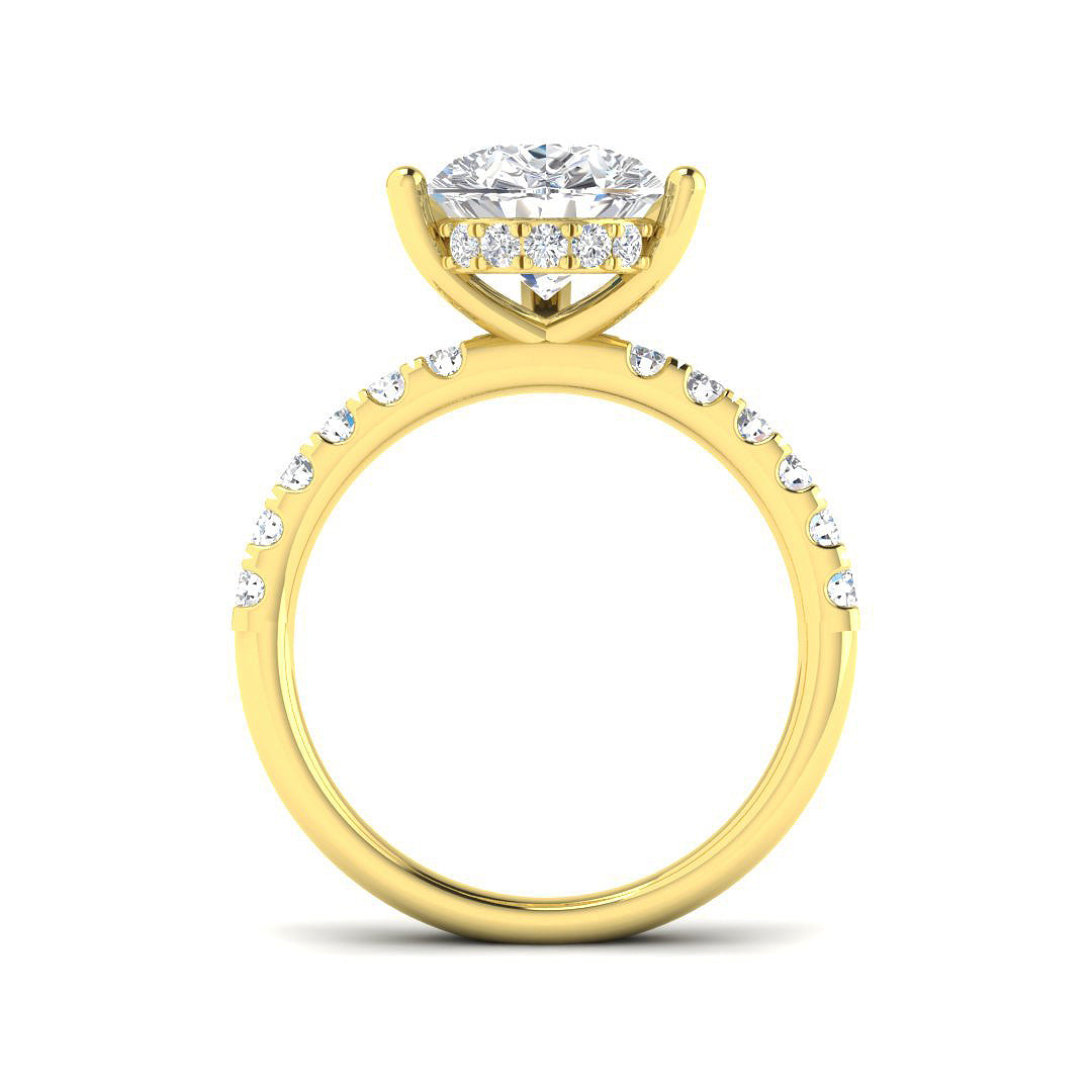 9ct Yellow Gold 4.60ct E VS2 Laboratory Grown CVD Ring