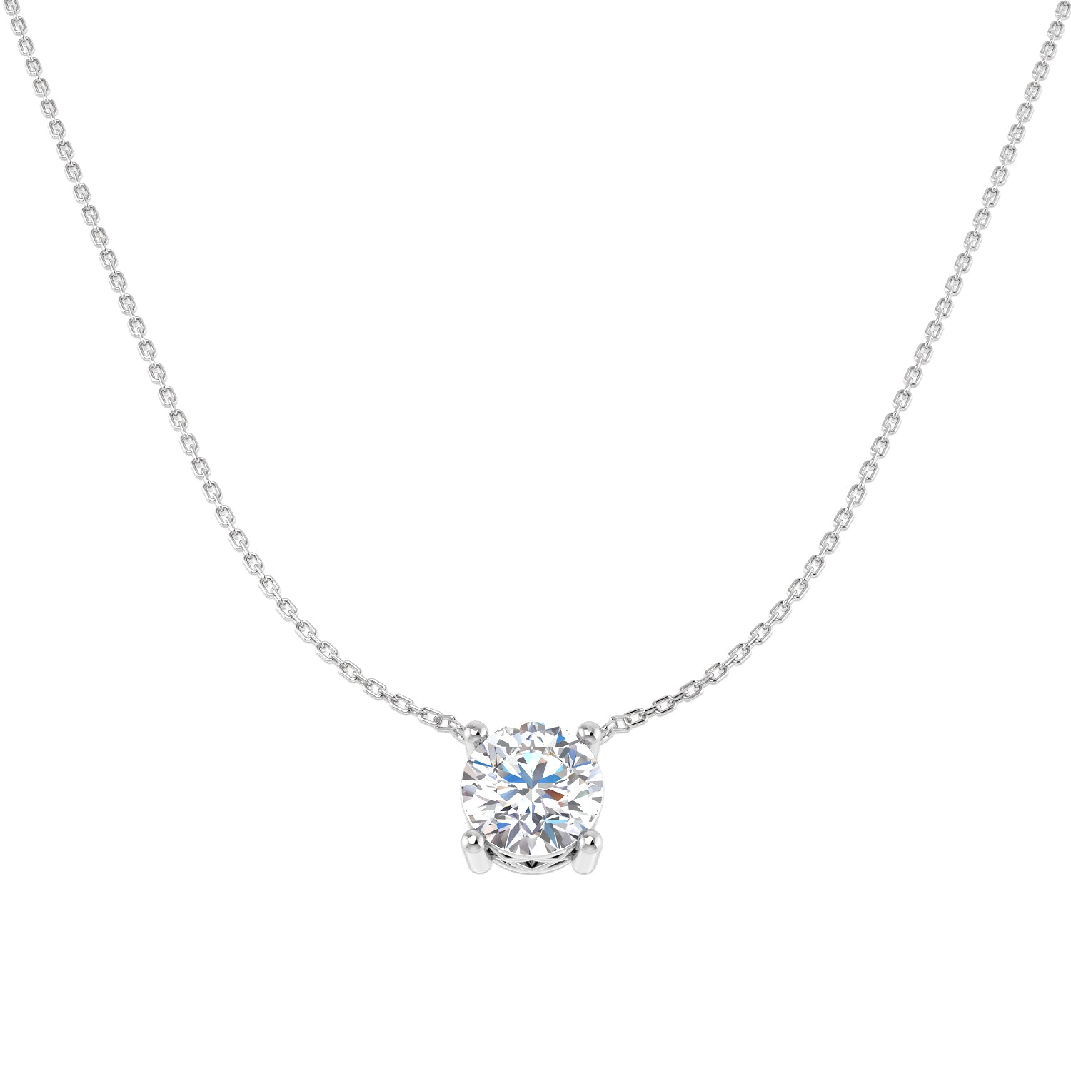 9ct White Gold 3.00ct Laboratory Grown CVD Necklace