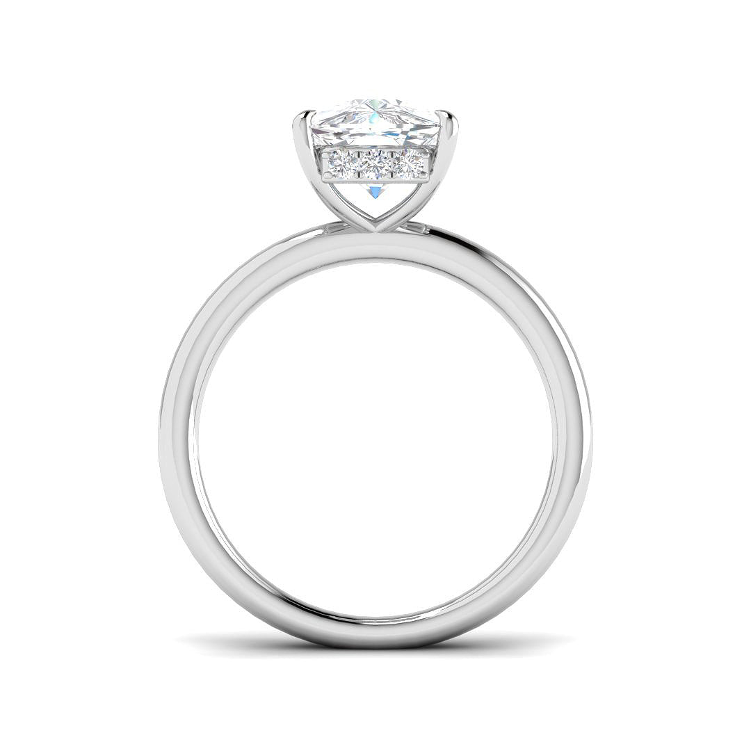 9ct White Gold 3.17ct E VS2 Laboratory Grown CVD Ring