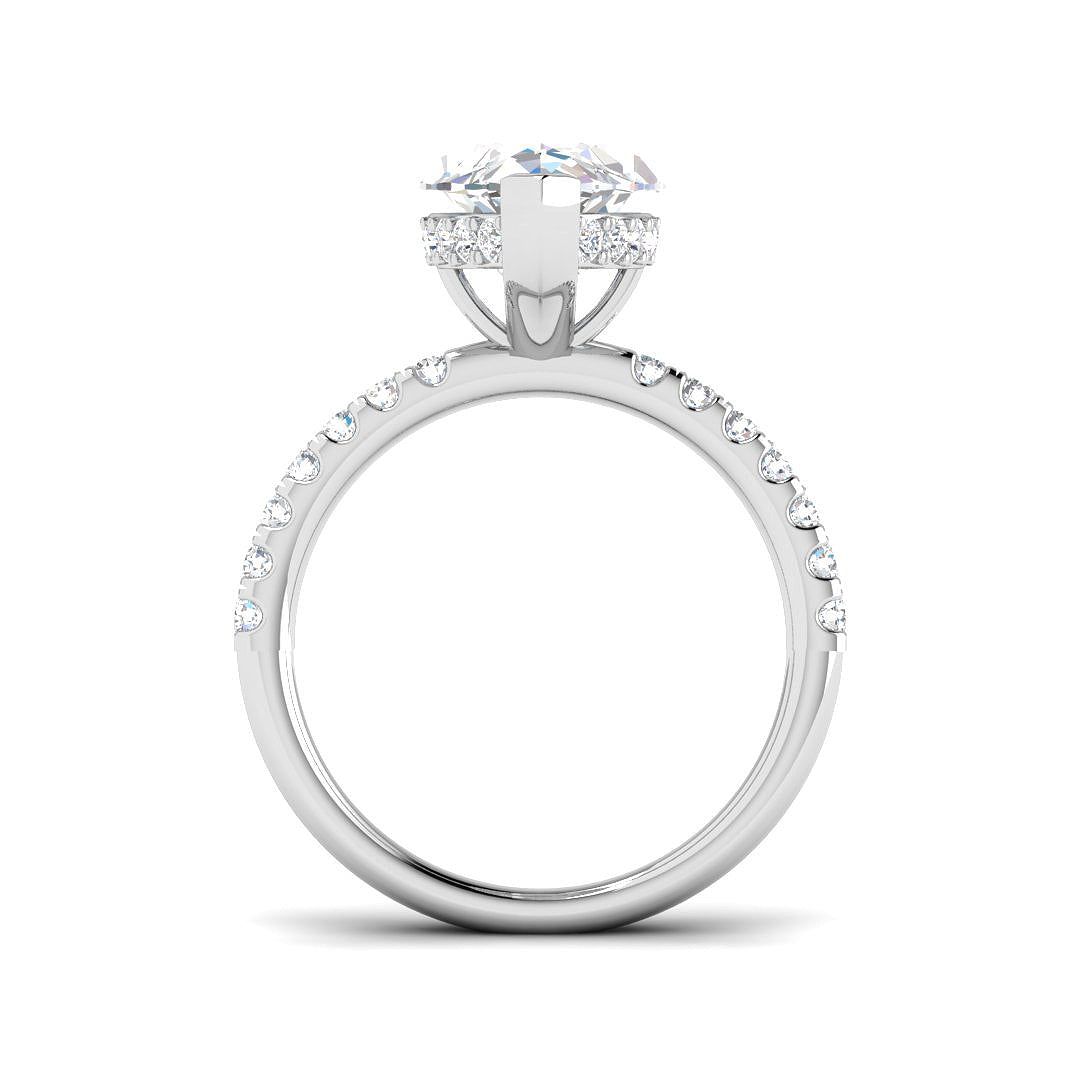 9ct White Gold 5.58ct E VS2 Laboratory Grown CVD Ring