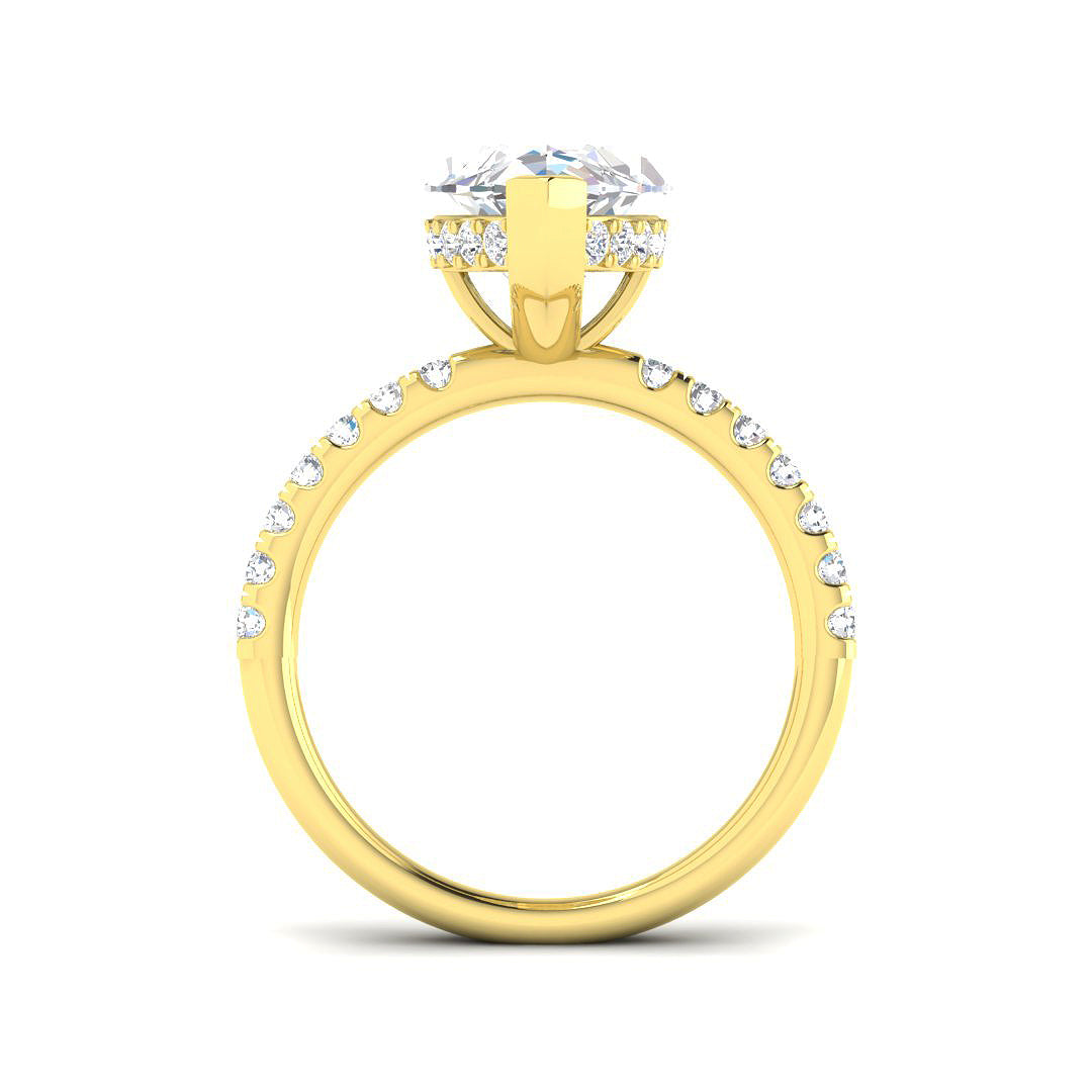 9ct Yellow Gold 5.56ct E VS2 Laboratory Grown CVD Ring